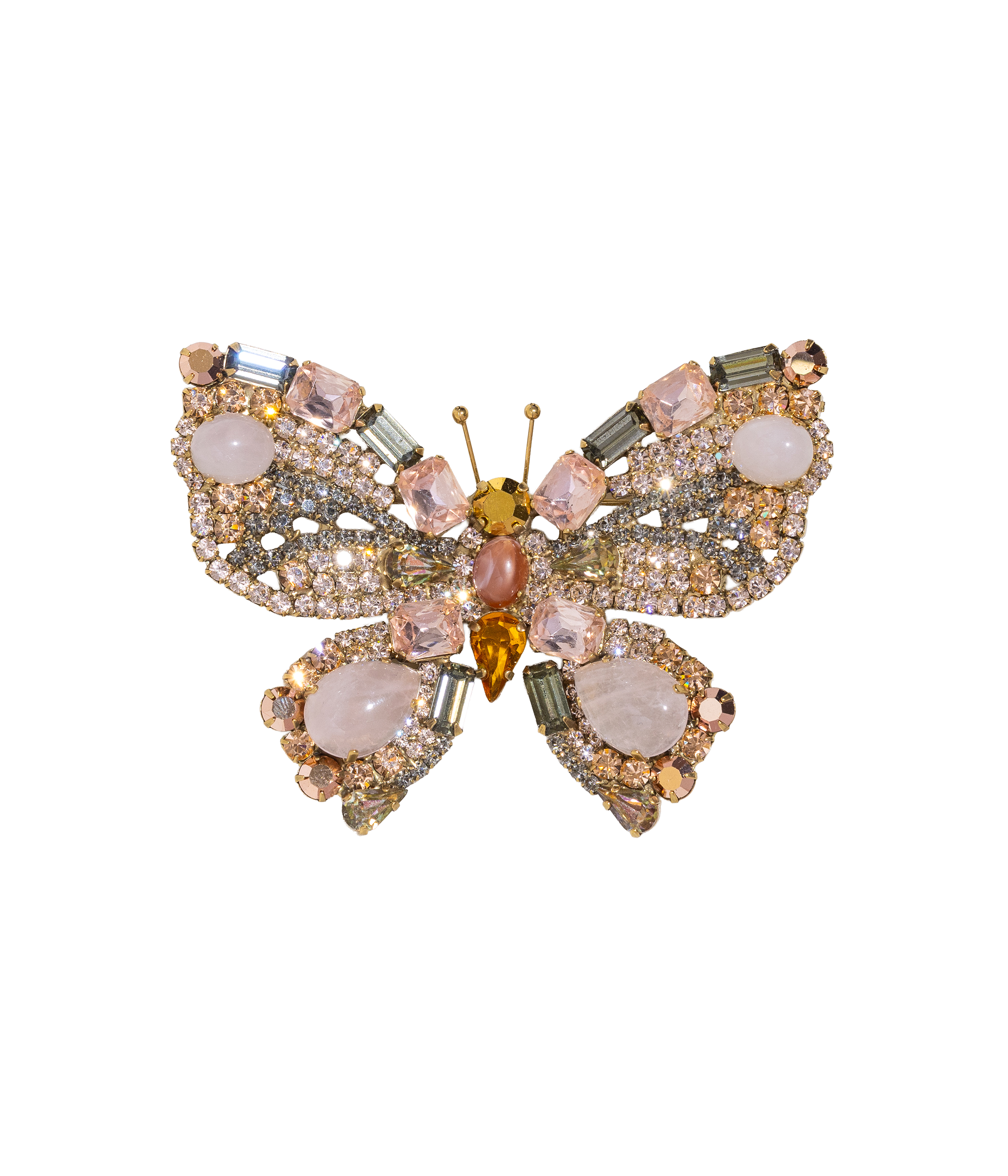 X-Large Butterfly in Rose Quartz / Black Diamond / Rosaline - Loren Hope