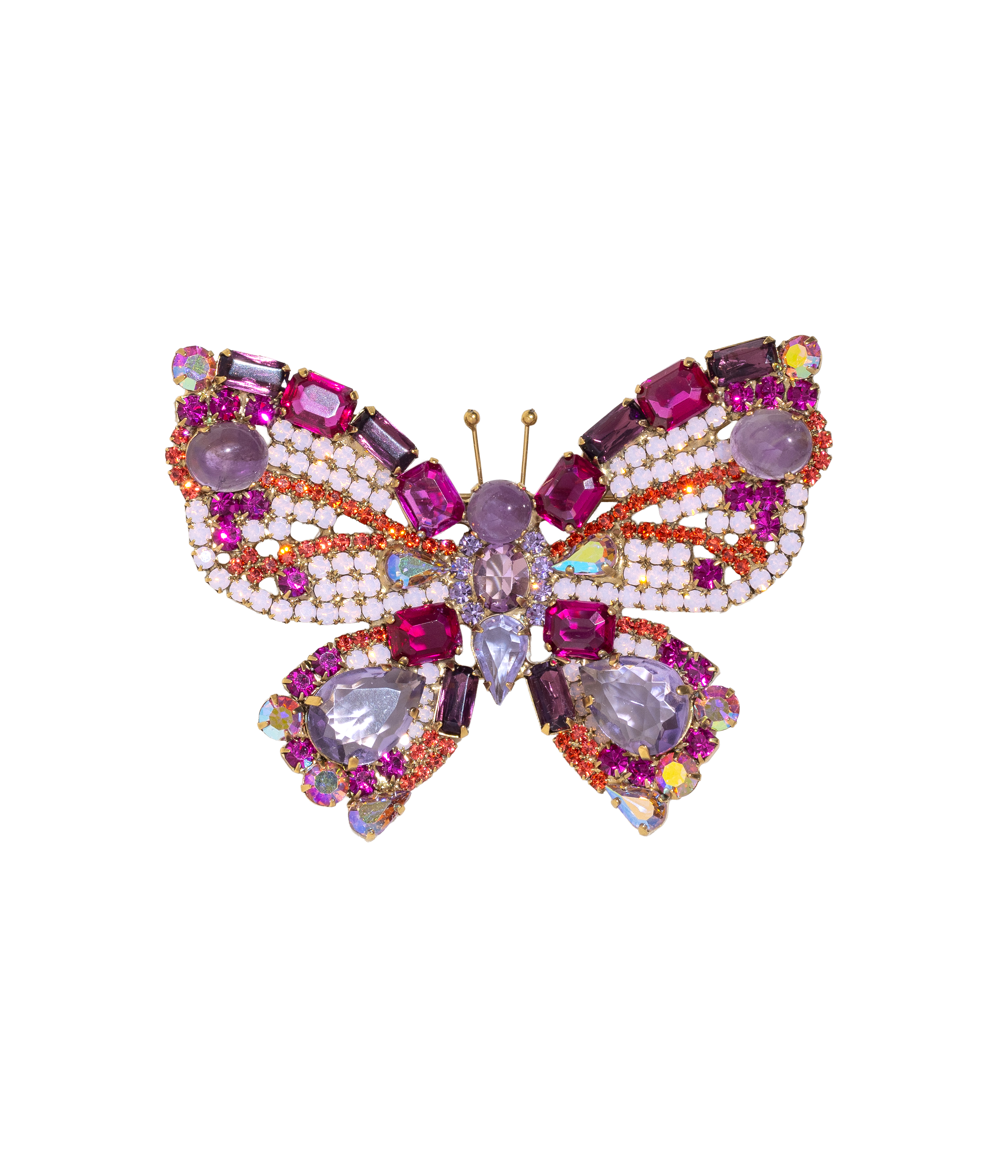 X-Large Butterfly in Amethyst / Fuchsia / Padparadscha