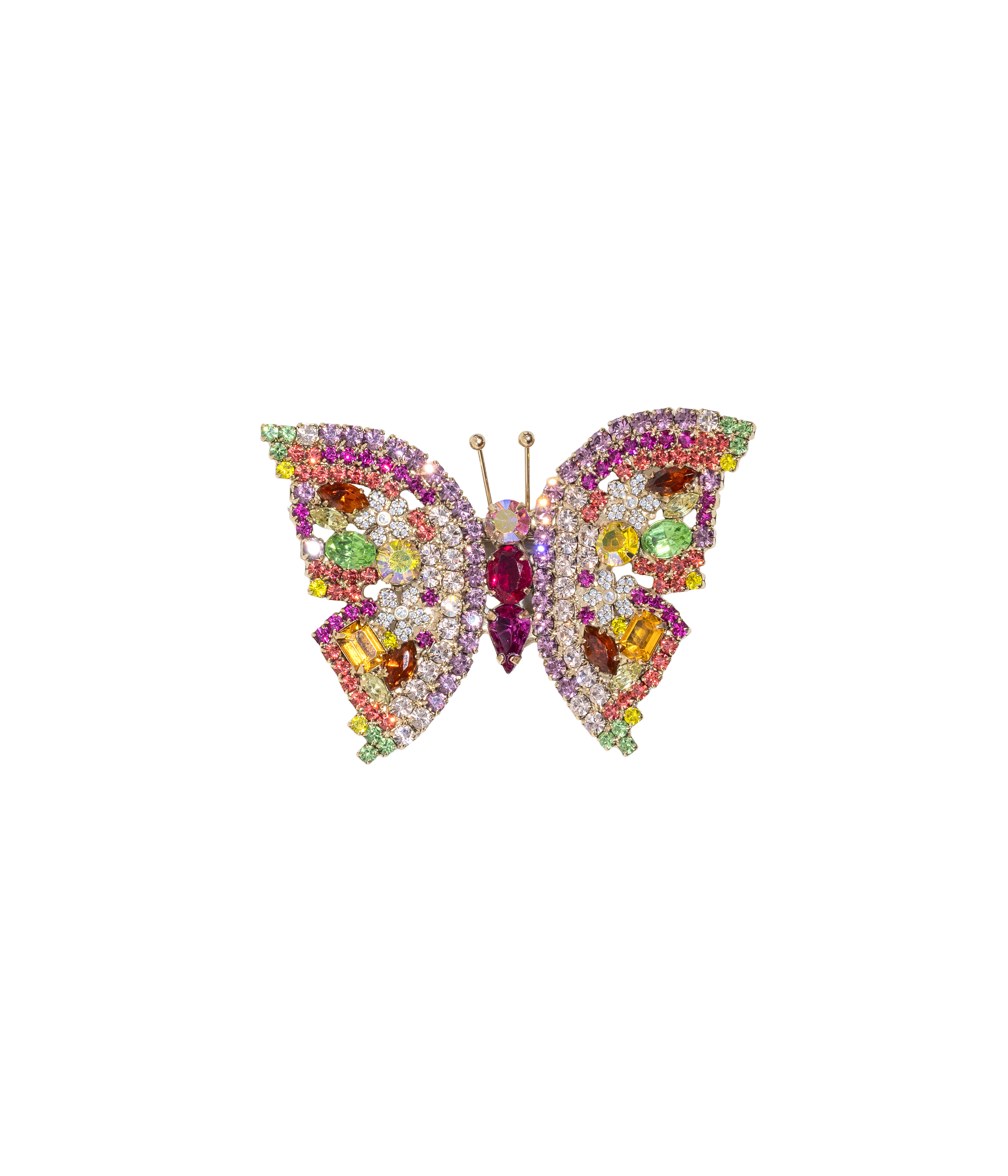 Small Butterfly in Light Amethyst / Padparadscha / Peridot