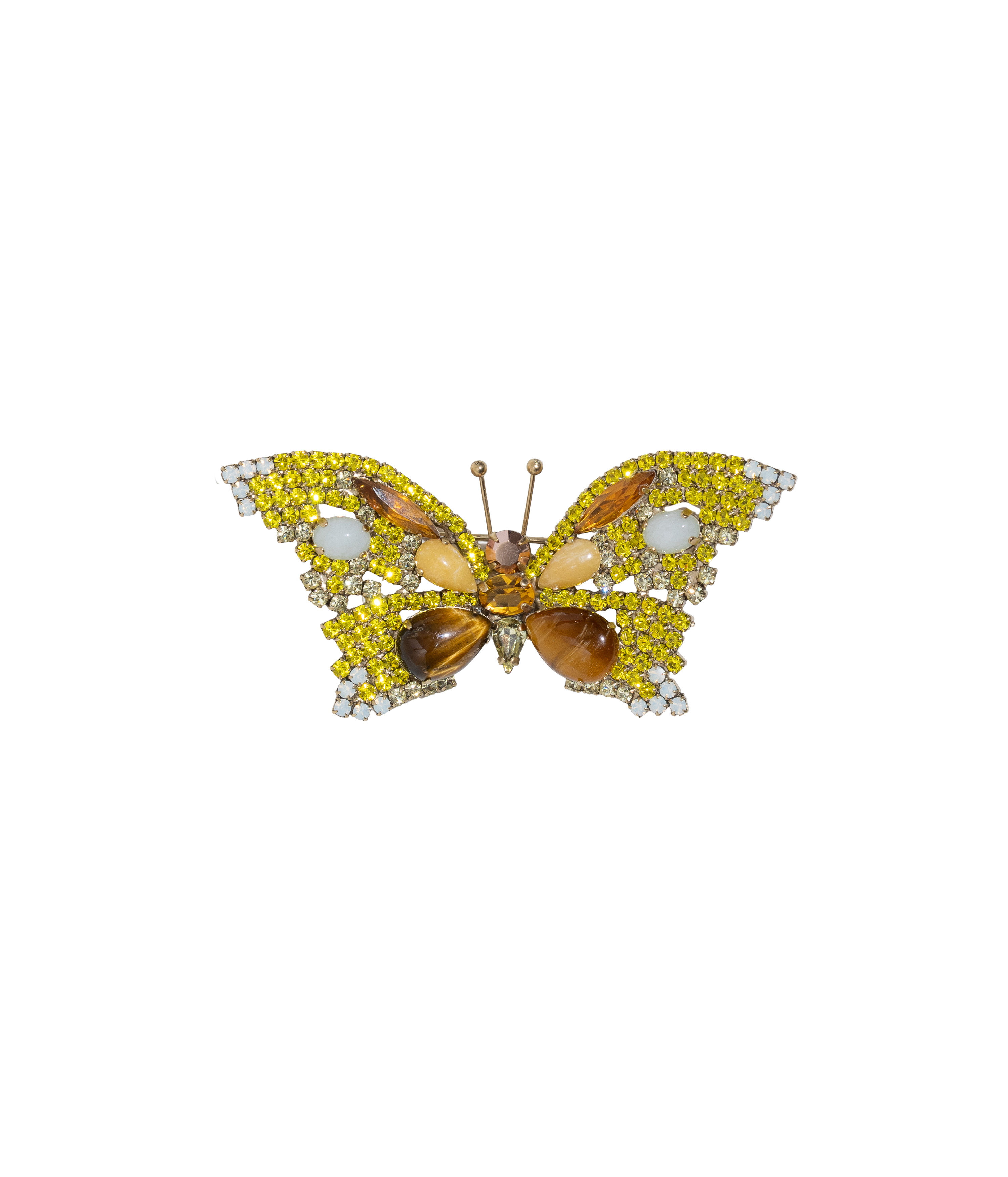 Small Butterfly in Pineapple Jasper / Tiger’s Eye / Burma Jade