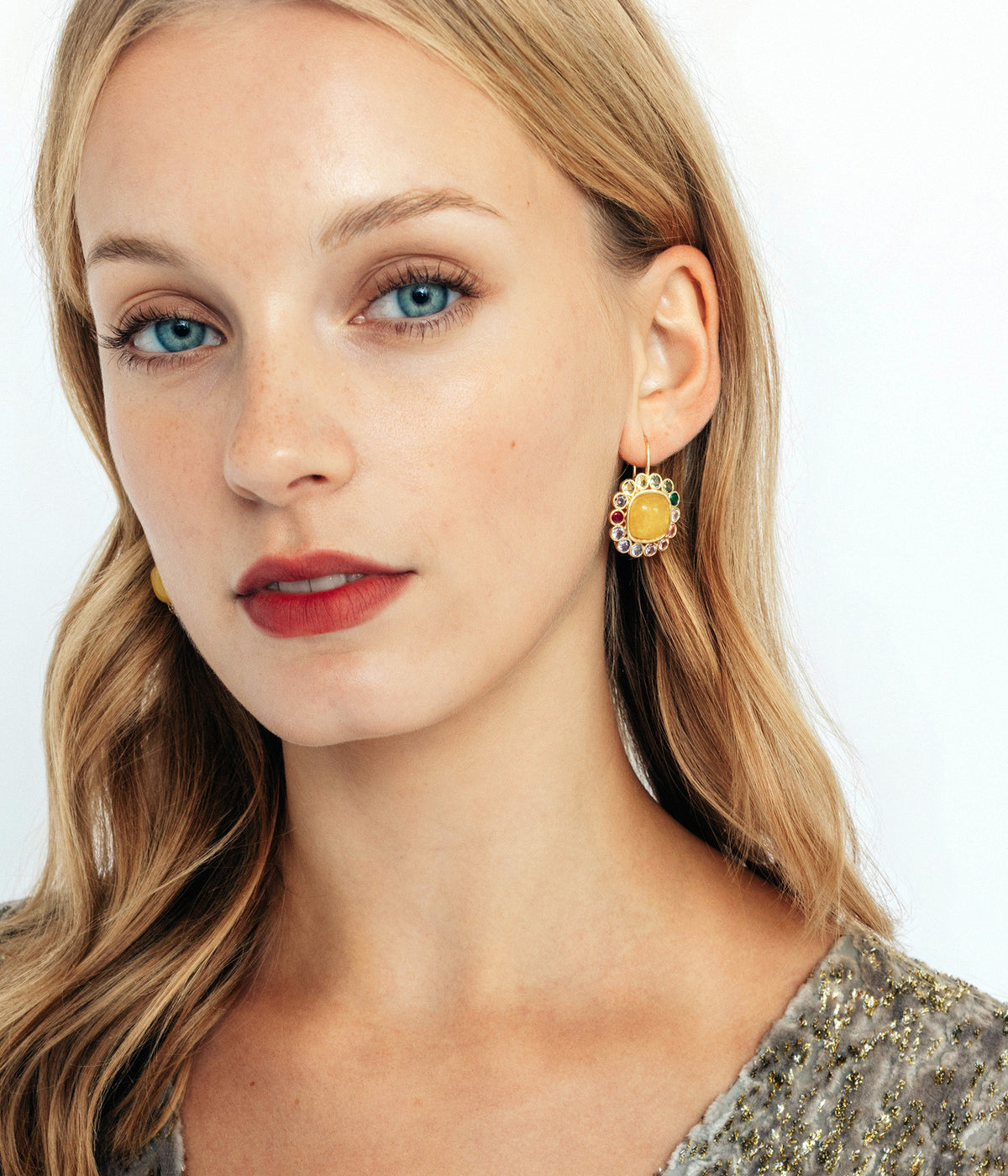 Ambrose Earrings in Tourmaline - Loren Hope