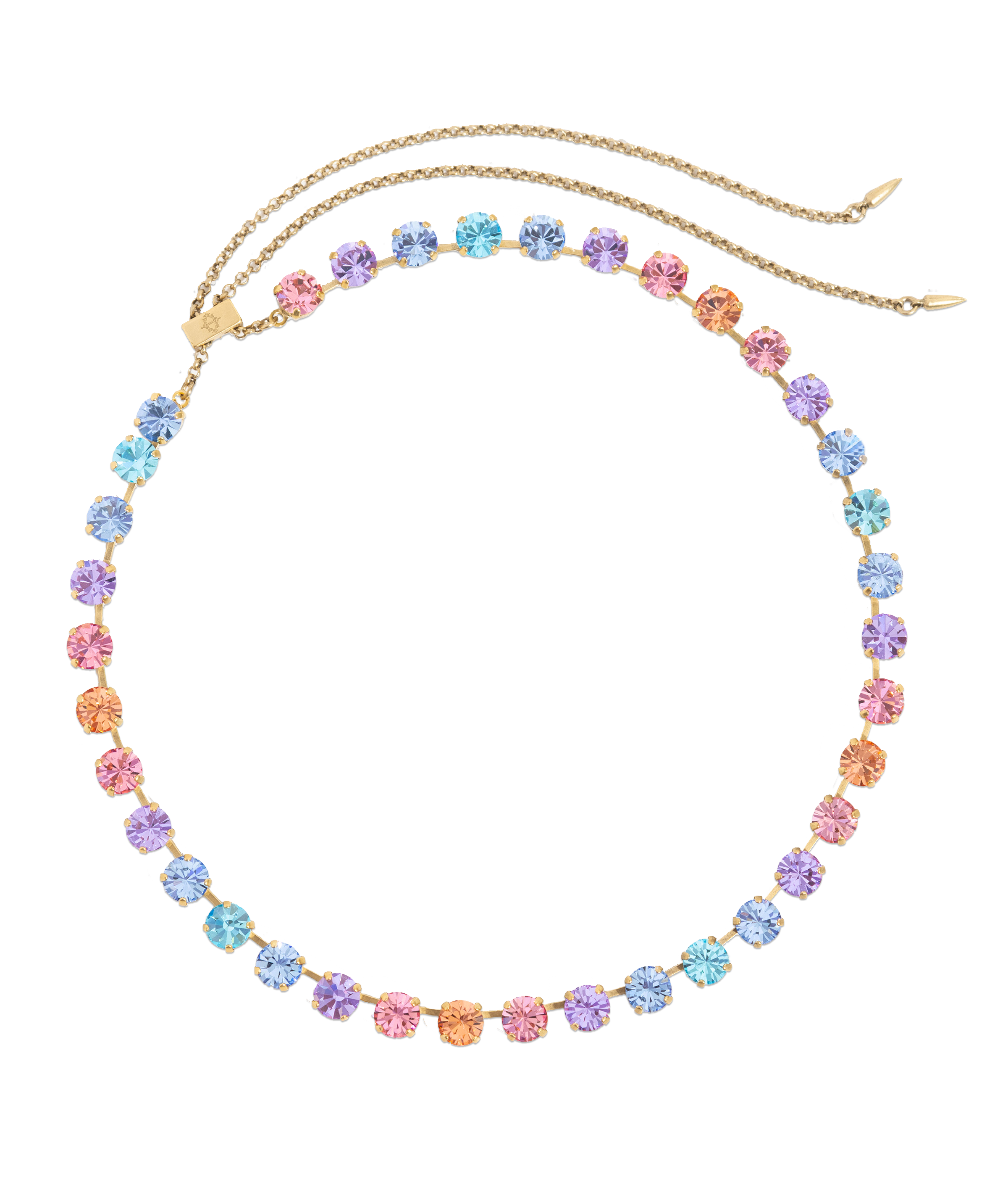 Arista Slider Necklace in Cotton Candy Ombré