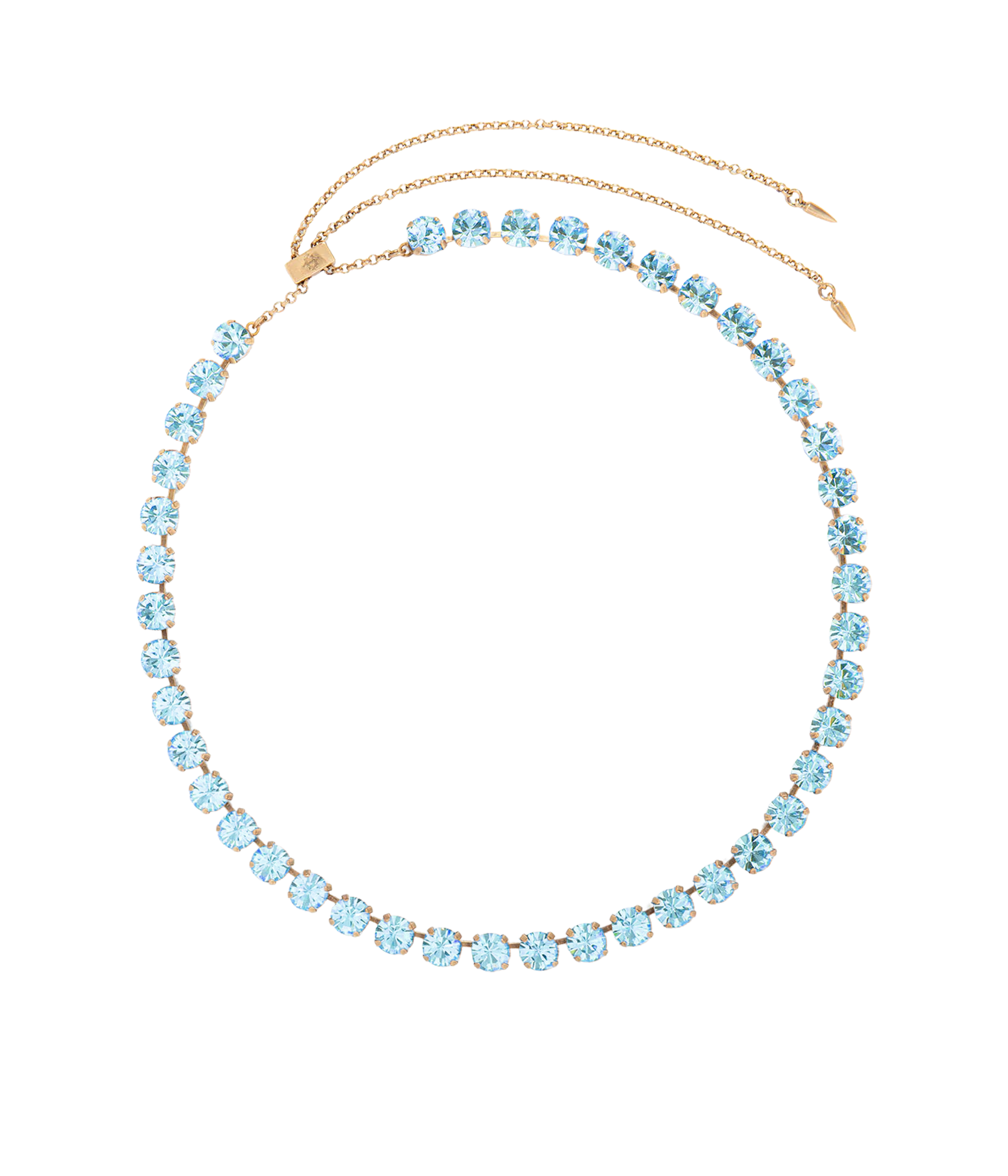 Arista Slider Necklace in Aqua