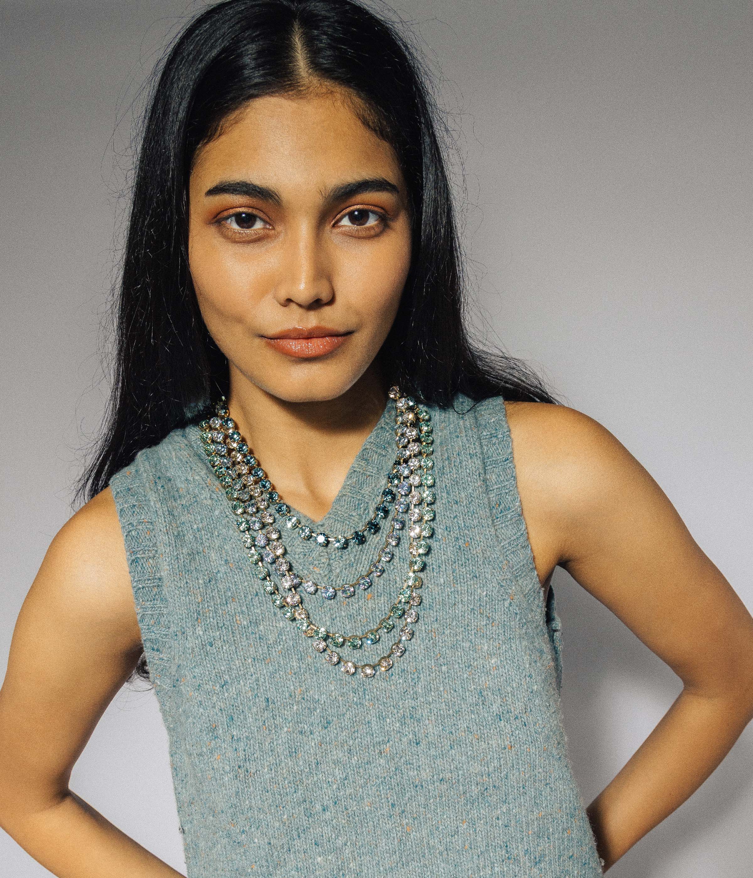 Arista Slider Necklace in Chrysolite - Loren Hope