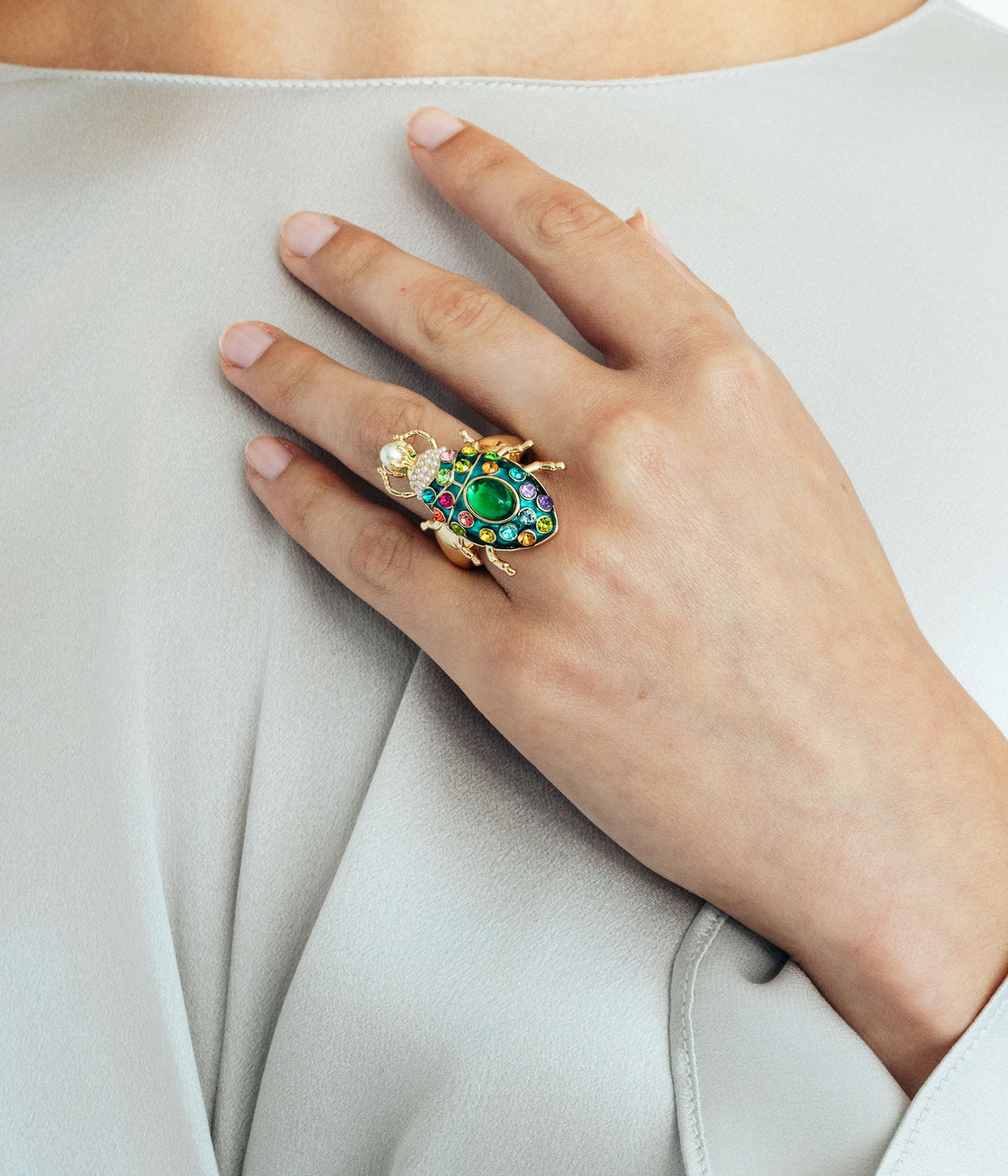 Bibi Beetle Cocktail Ring