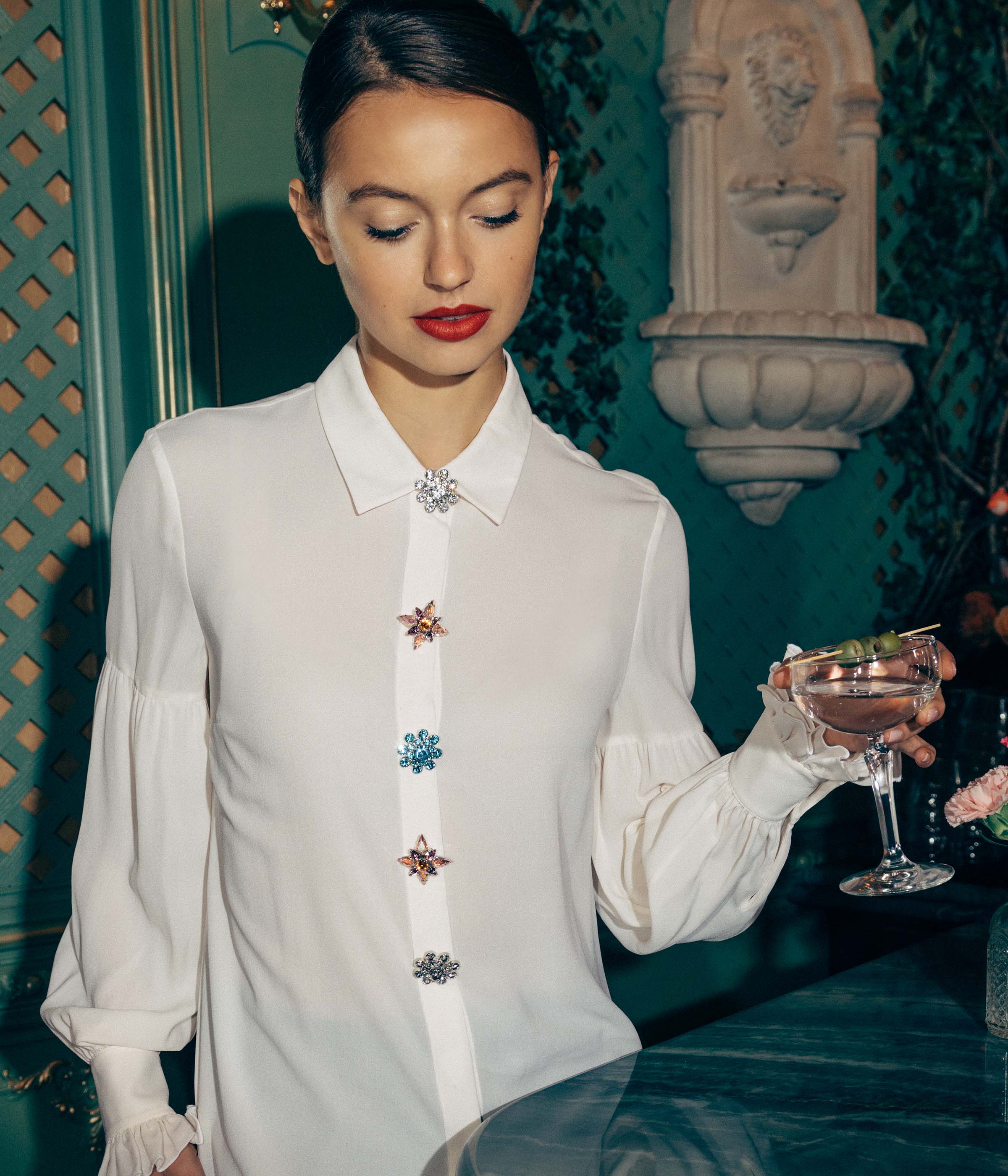 Snowflake Button Covers in Blue