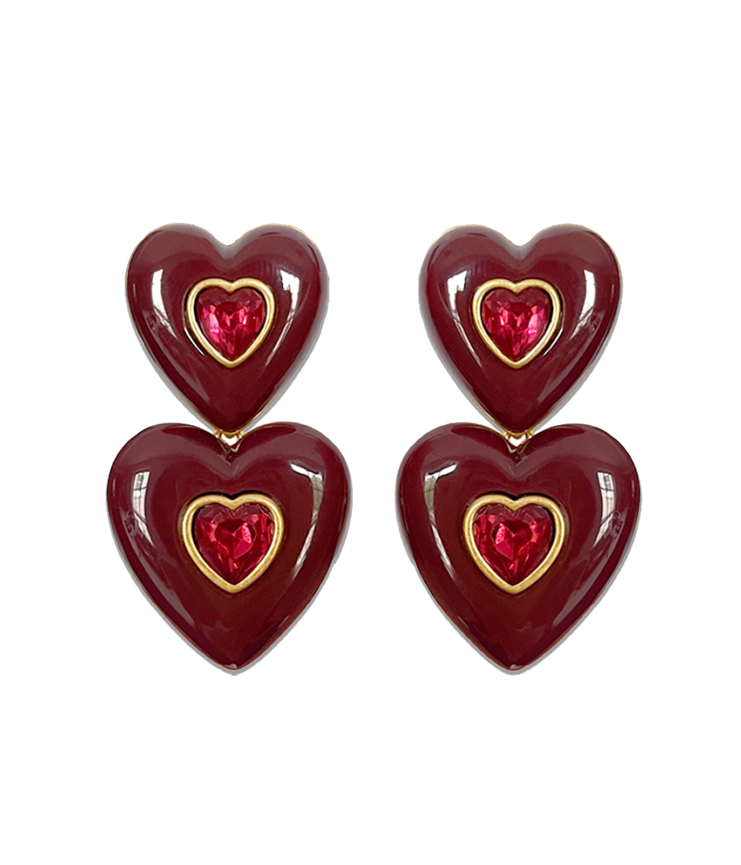 Elodie Earrings in Oxblood