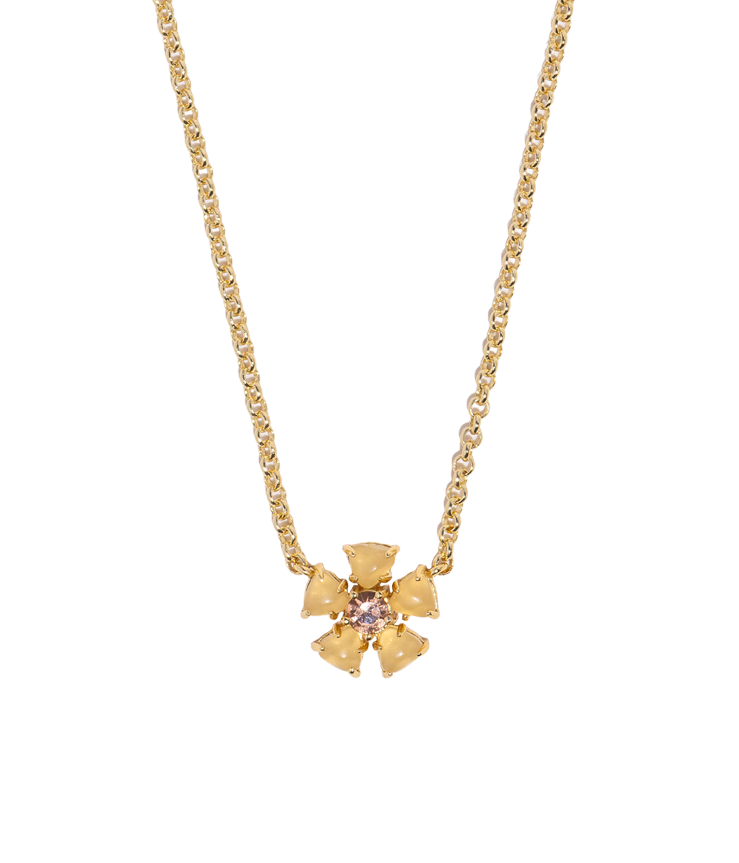 Emeline Flower Necklace in Yellow