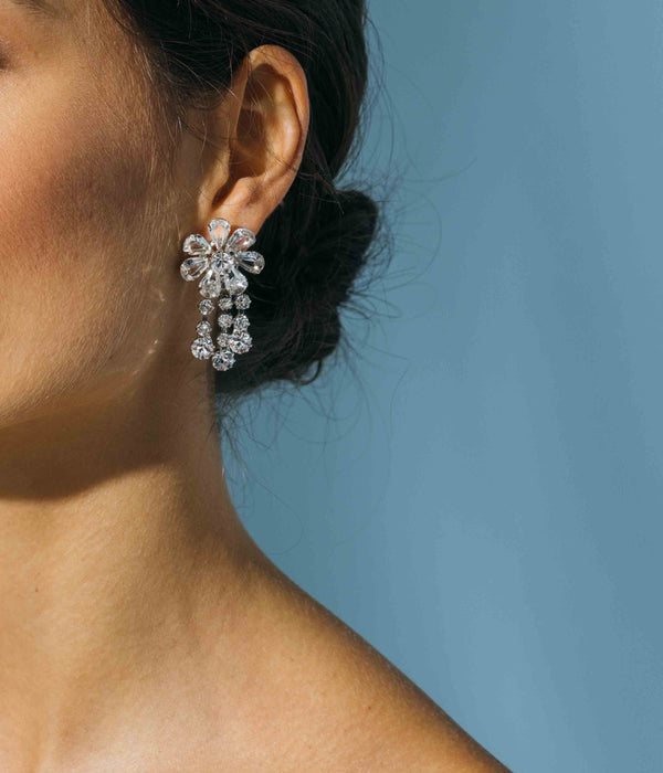 Frances Earrings in Crystal