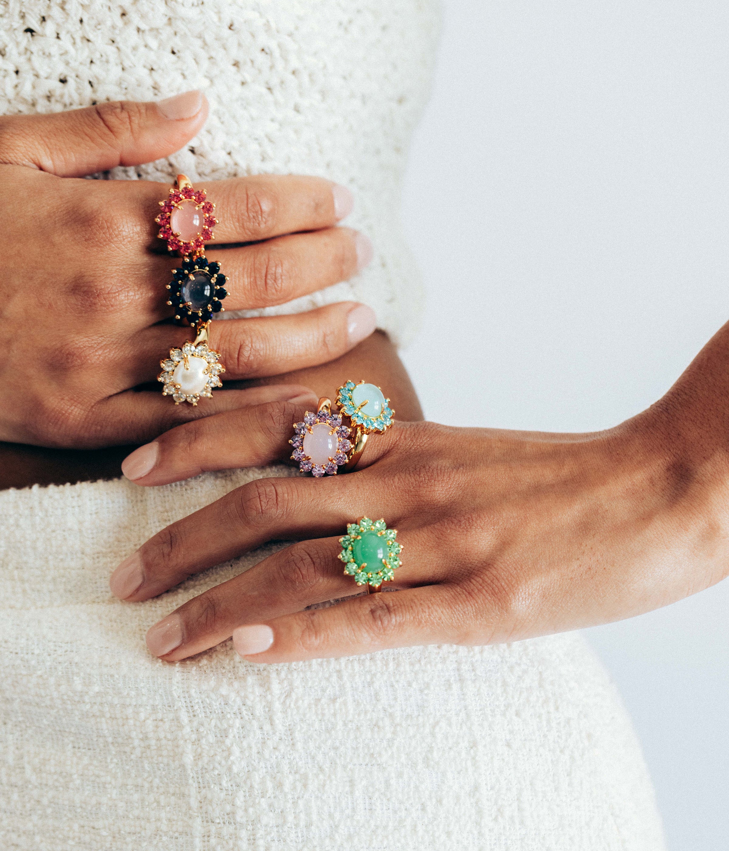 Georgie Ring in Pearl - Loren Hope