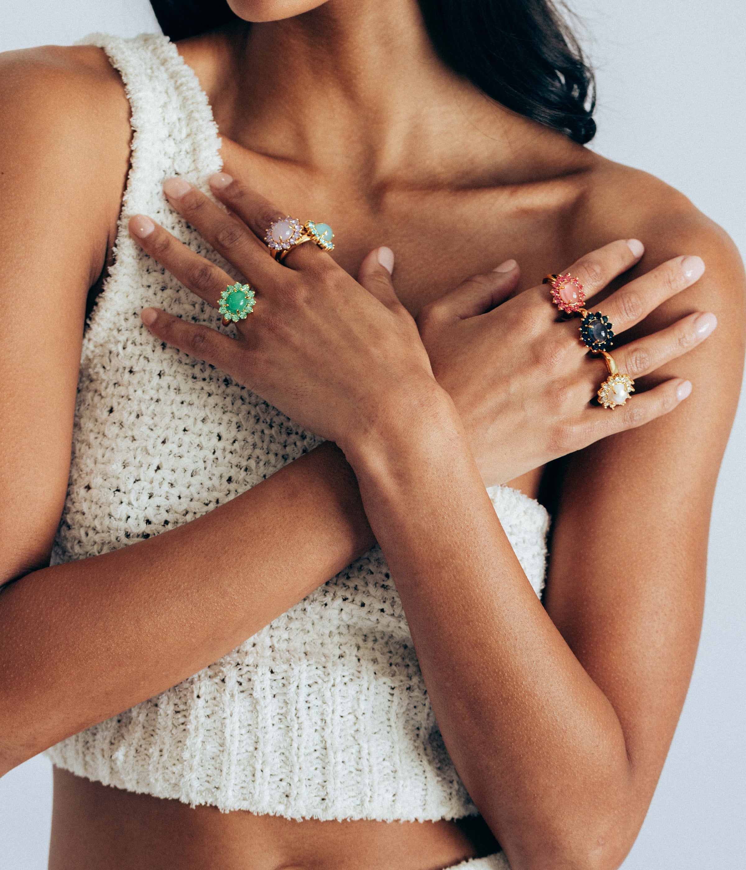 Georgie Ring in Navy - Loren Hope