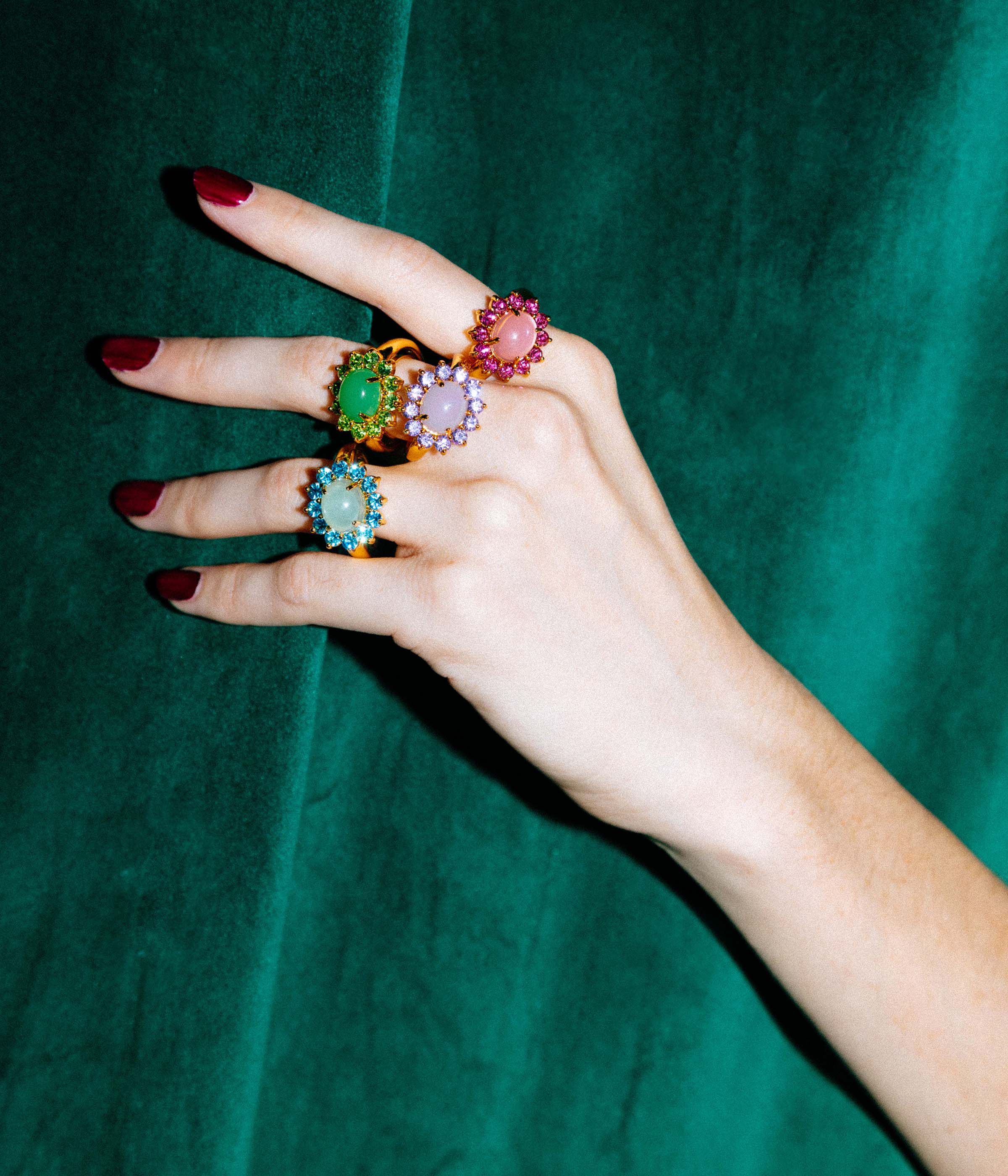 Georgie Ring in Green - Loren Hope