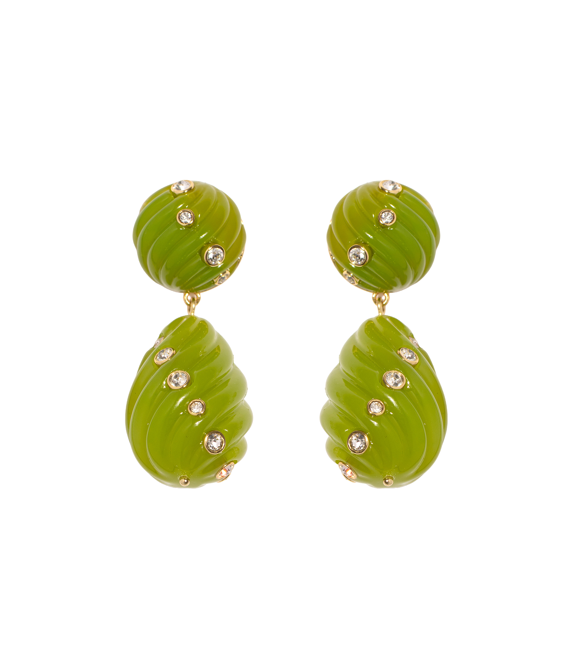 Raeni Drop Earrings in Olivine