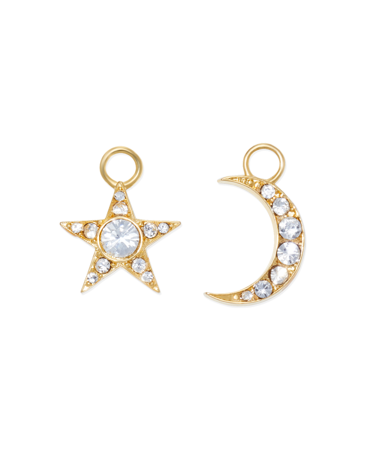 Moon and Star Huggie Charms