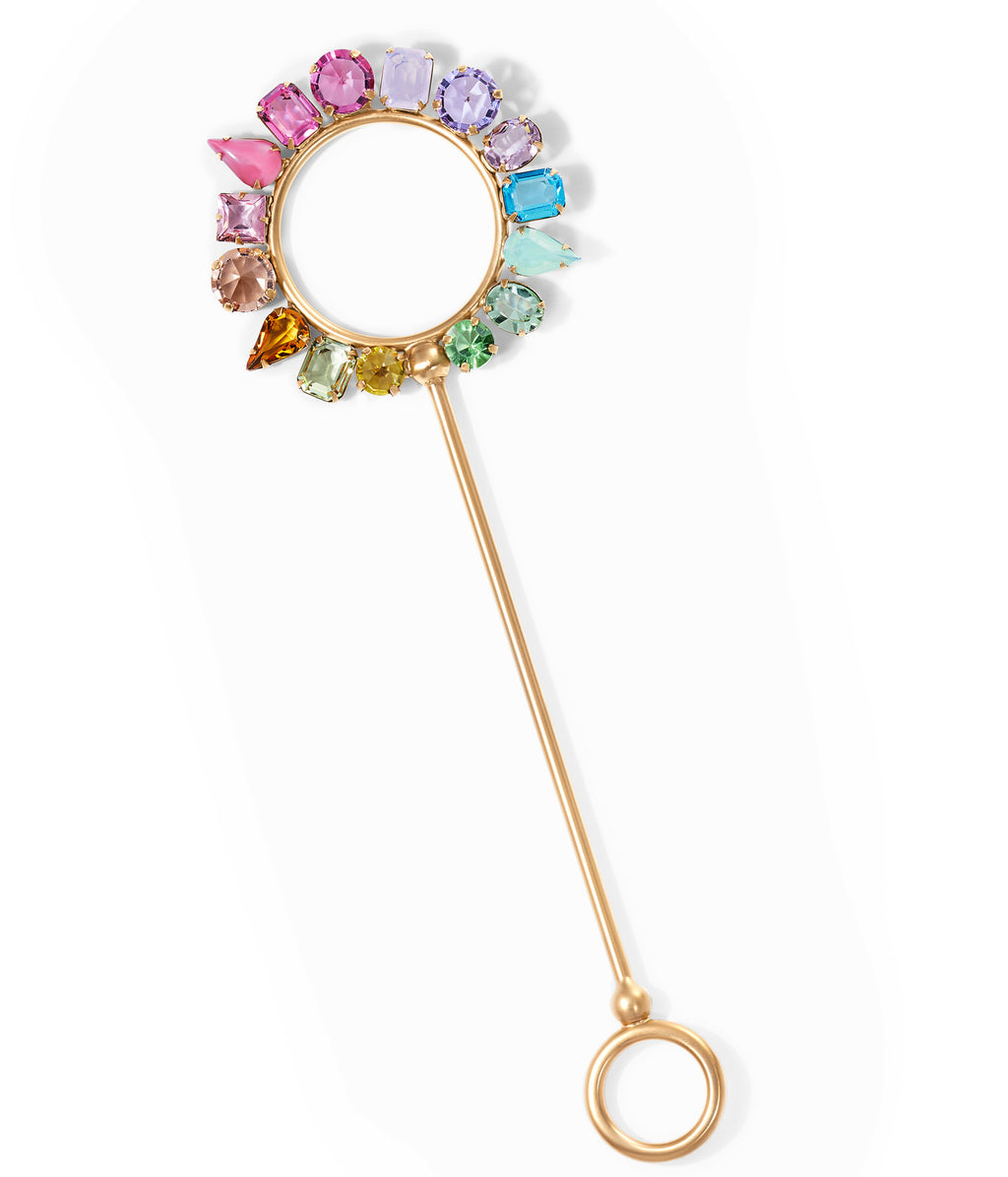 Rainbow Ombr Jeweled Bubble Wand