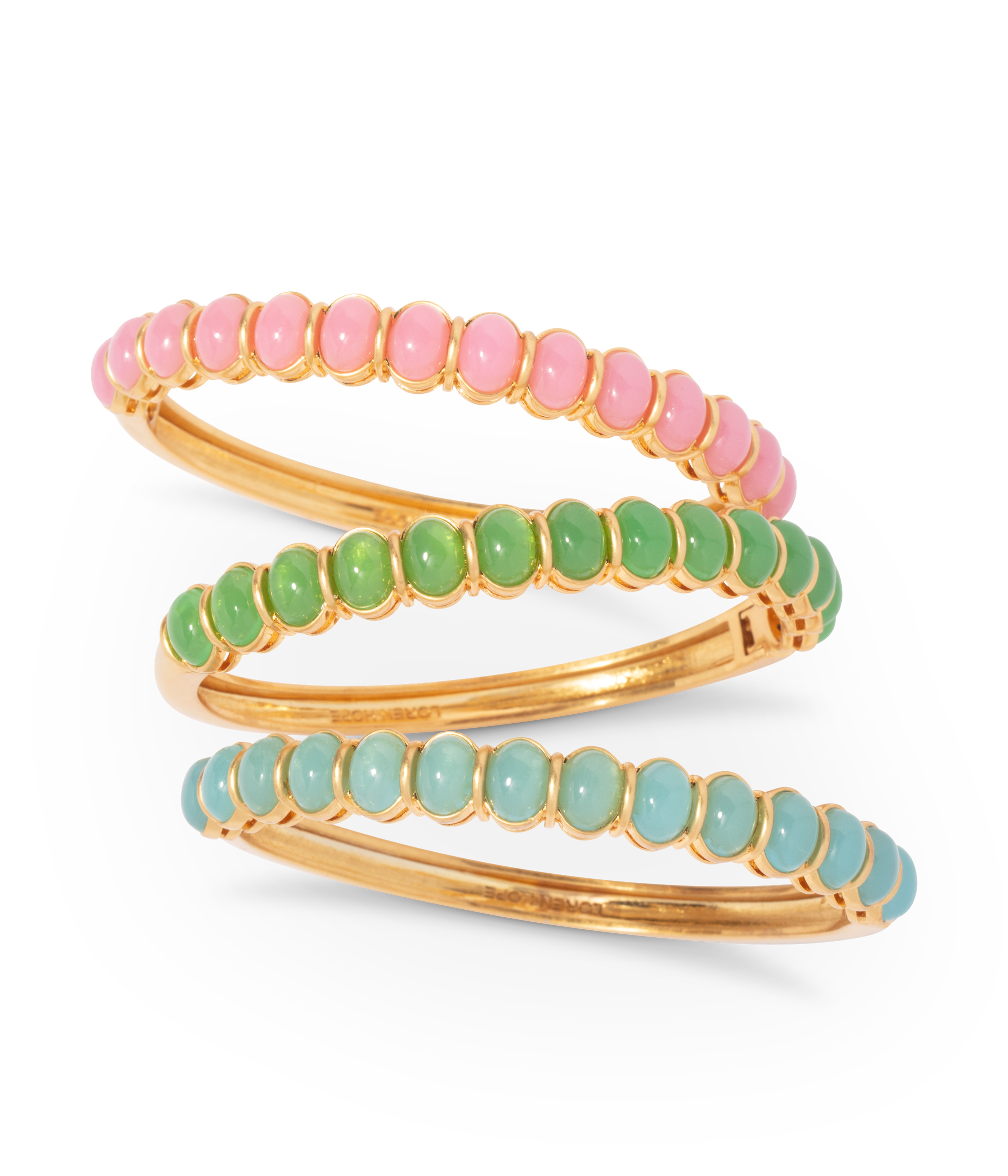 Lillian Bangle Bracelet in Aqua