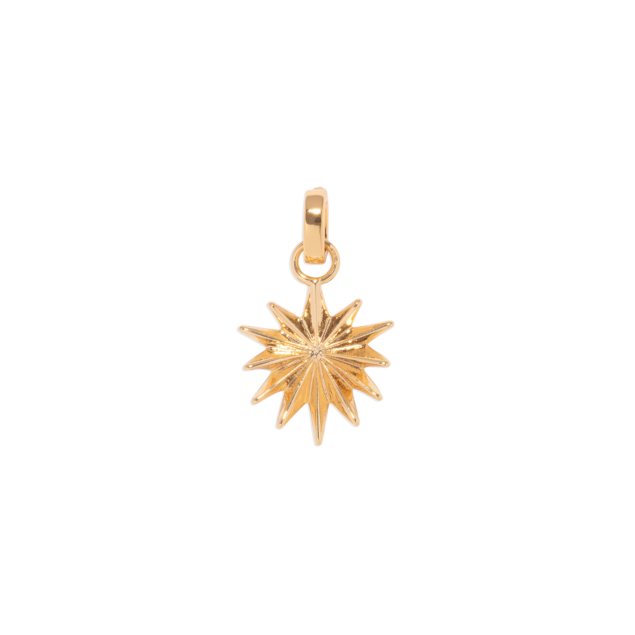Gold Starburst Charm Pendant