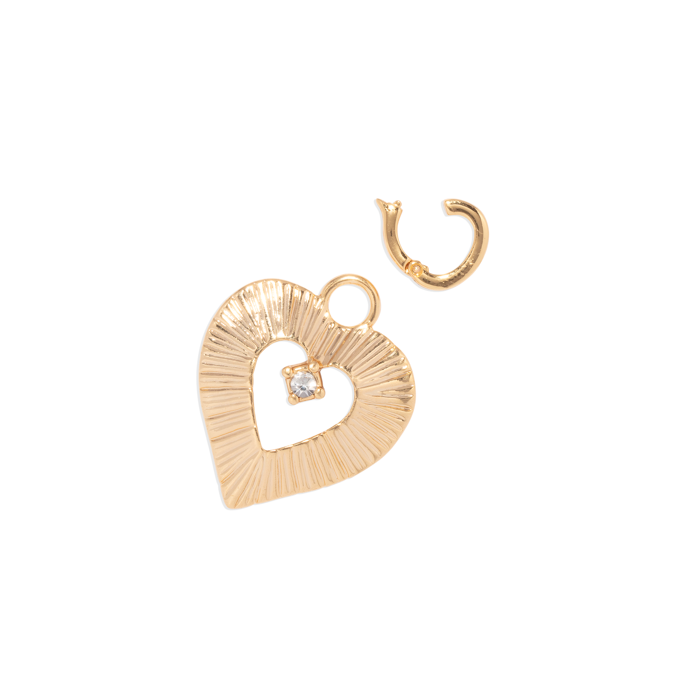 Gold Heart Charm Pendant - Loren Hope