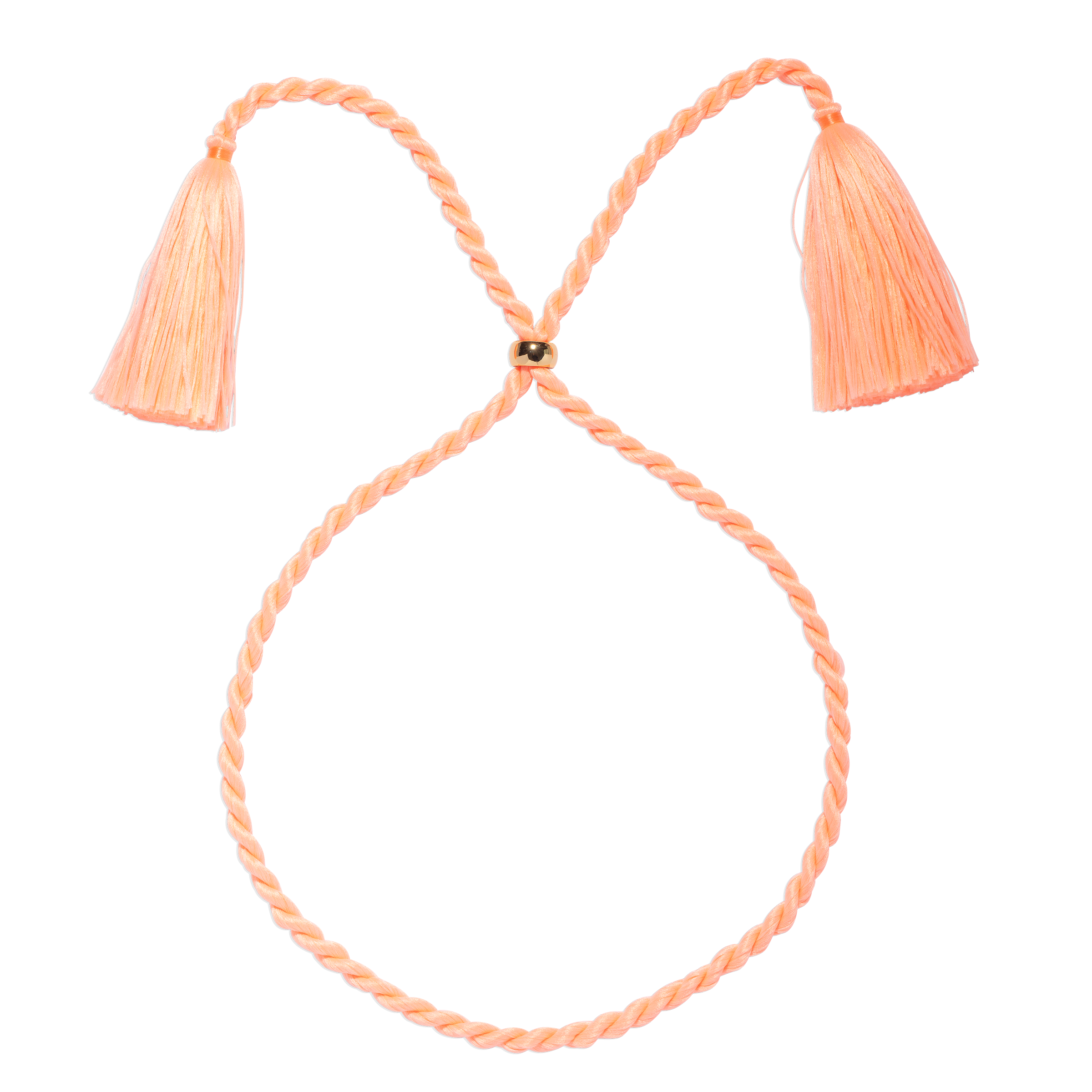 Marina Silk Cord Necklace in Coral