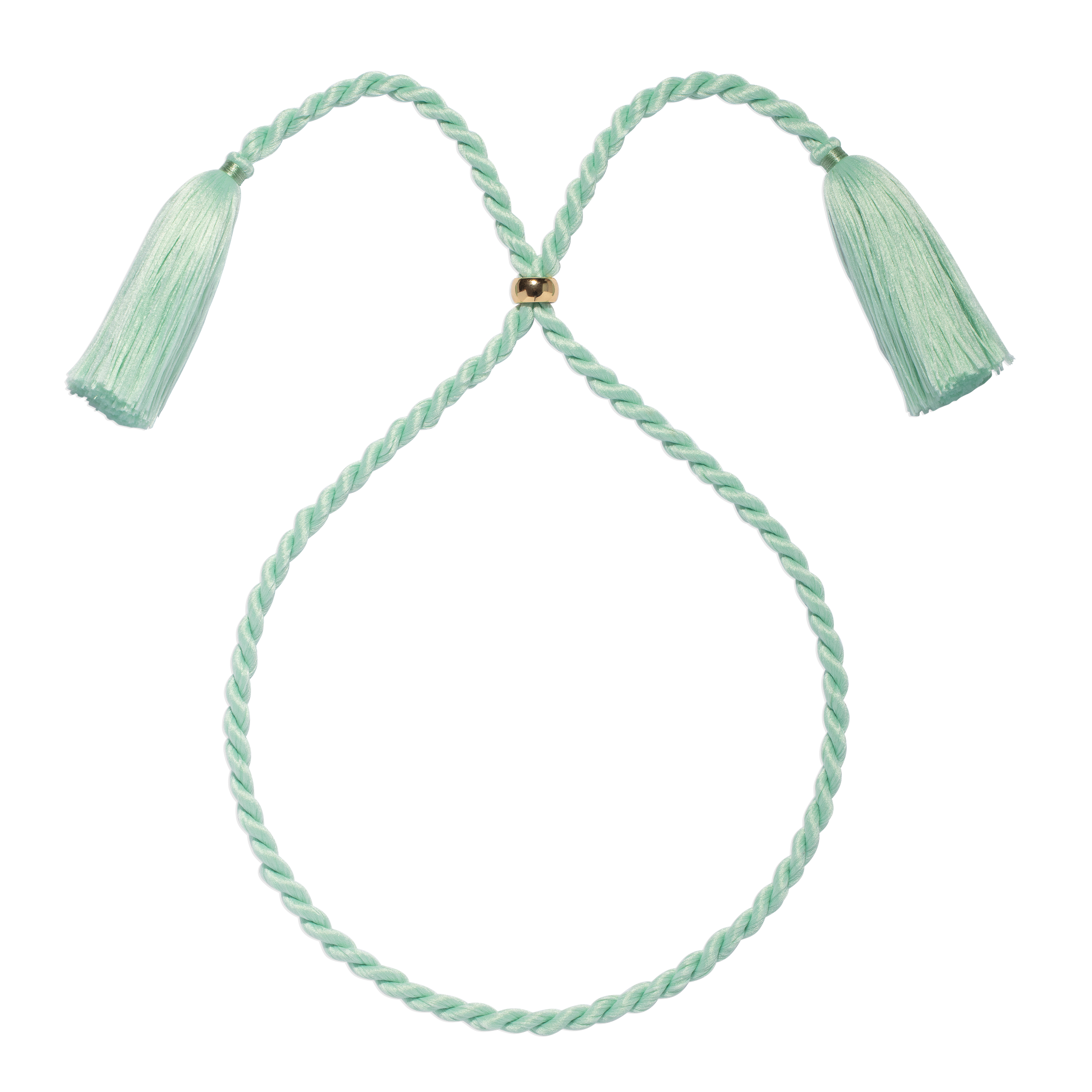 Marina Silk Cord Necklace in Aqua