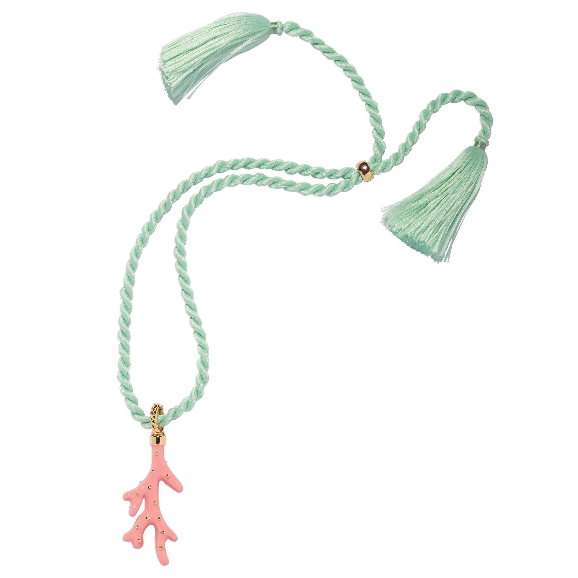 Marina Silk Cord Necklace in Aqua