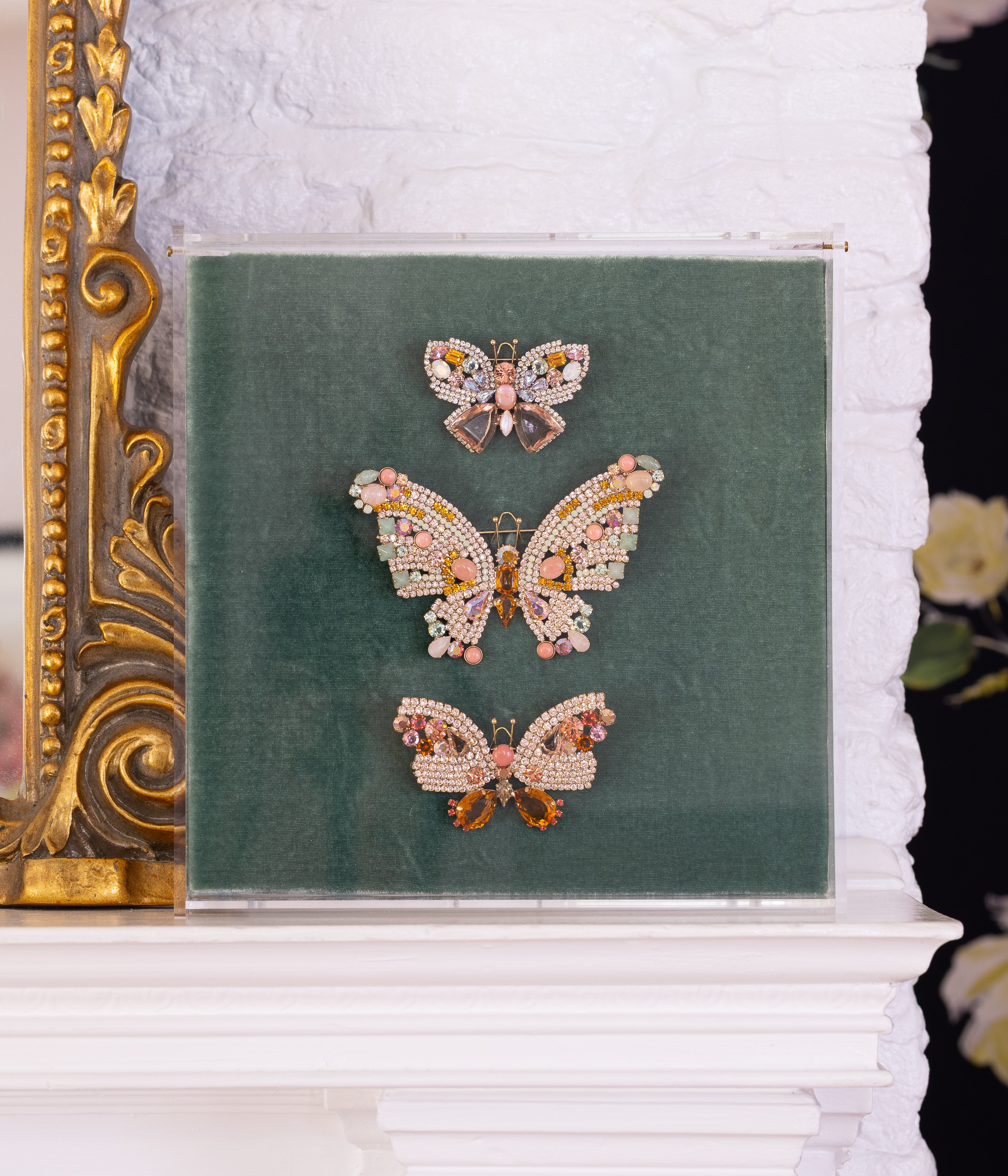 Butterfly Trio in Aventurine / Rose Quartz / Topaz