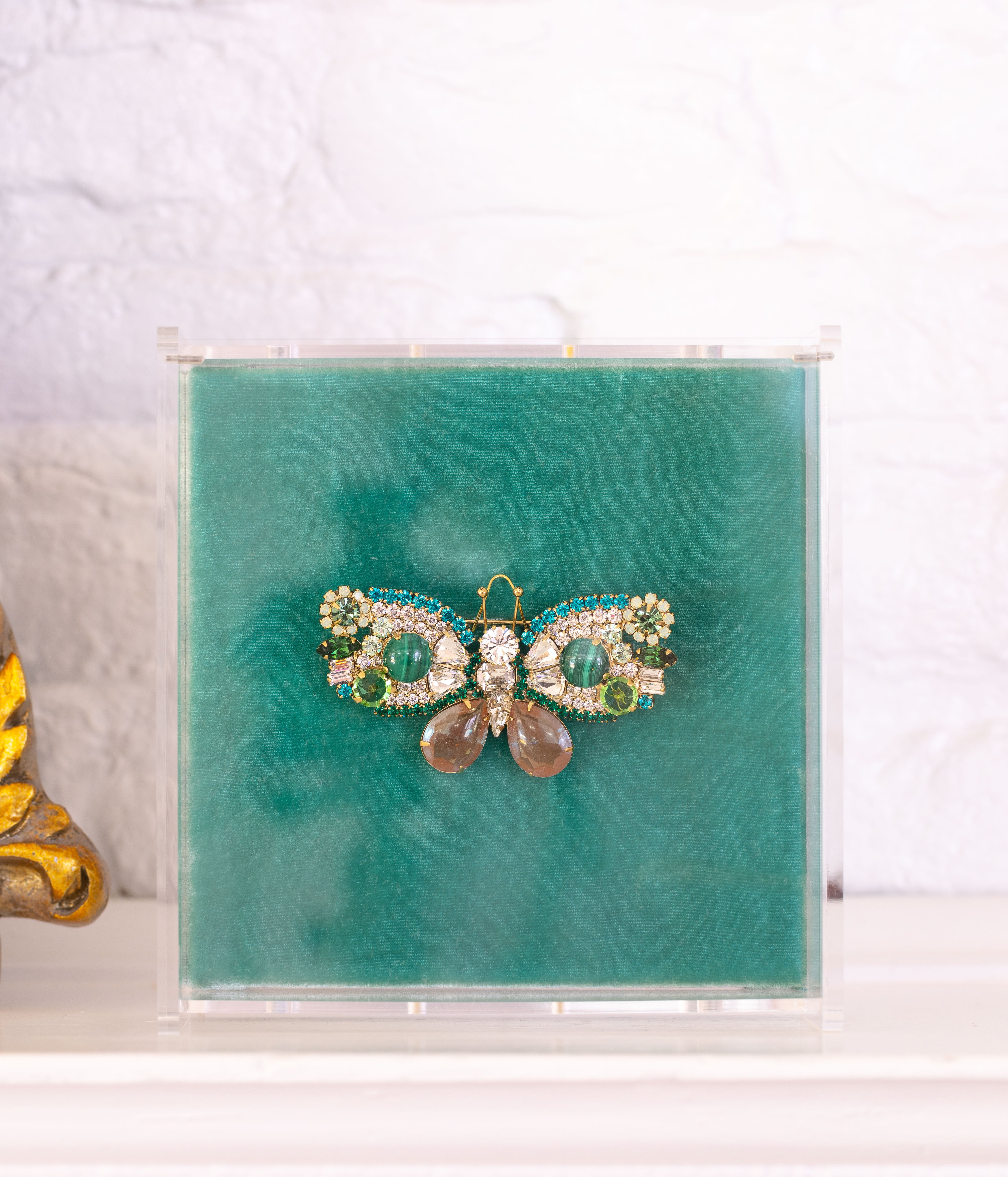 Medium Butterfly in Malachite / Crystal / Erinite