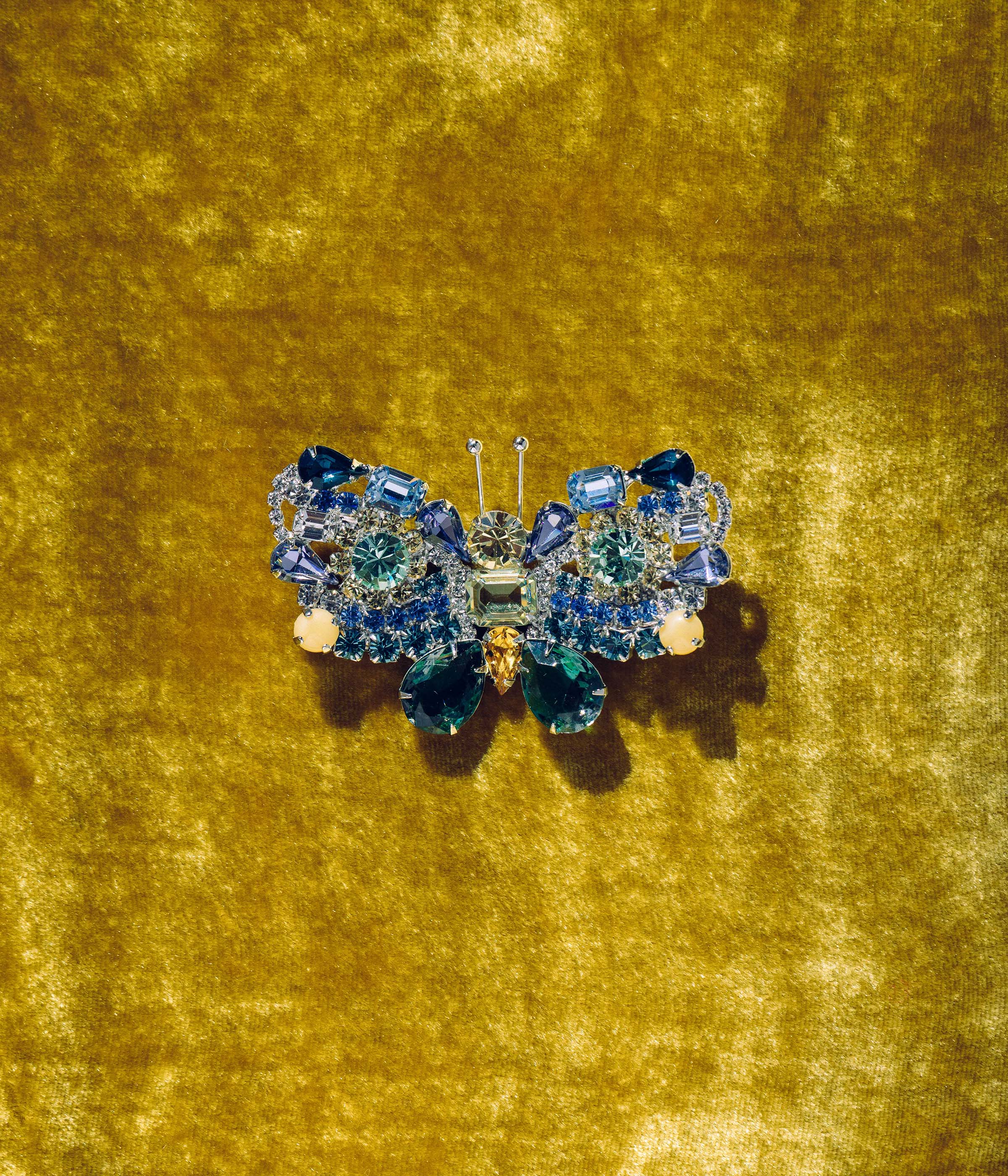 Butterfly in Jonquil / Light Sapphire / Crystal - Limited Edition of 20