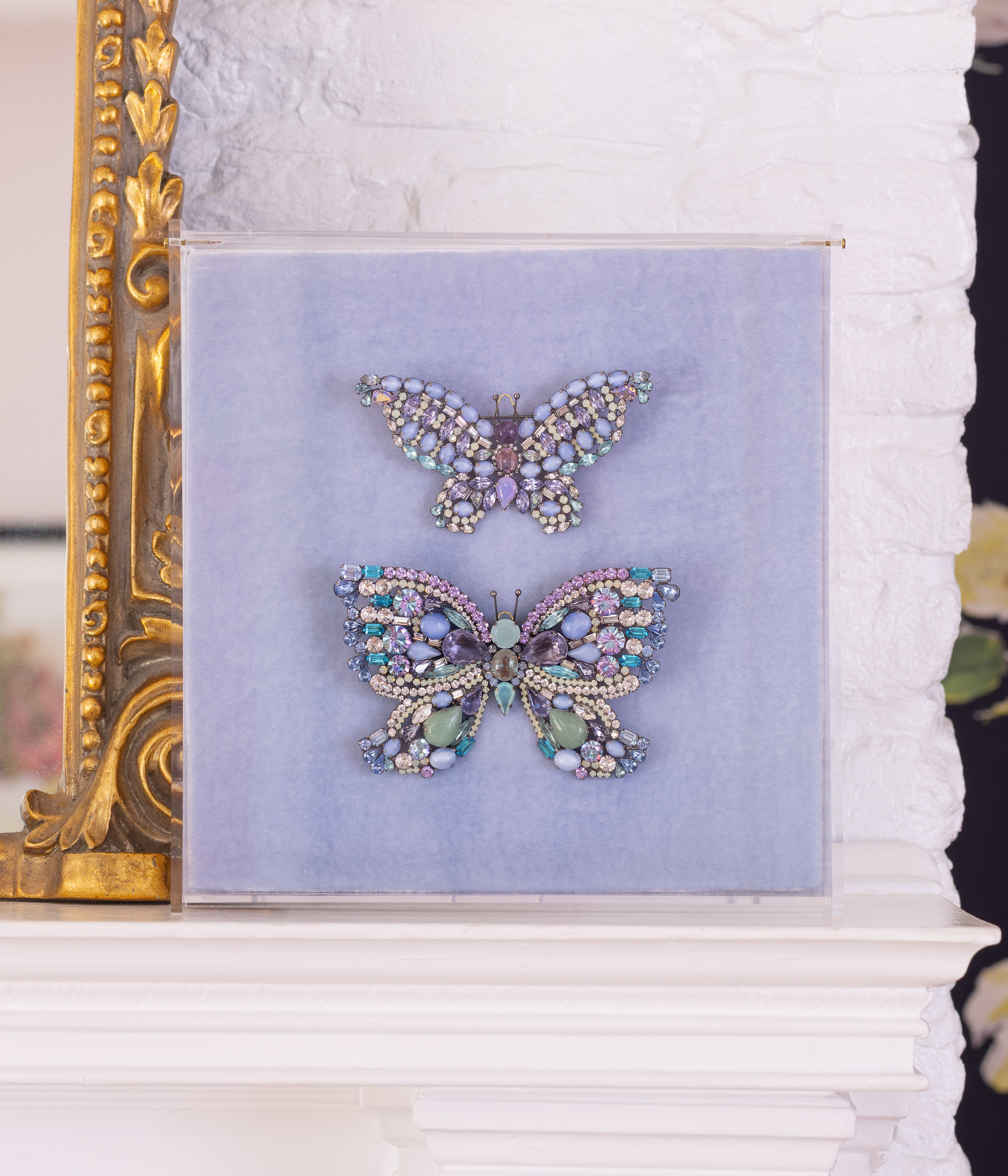 Butterfly Duo in Amethyst / Aventurine / Violet