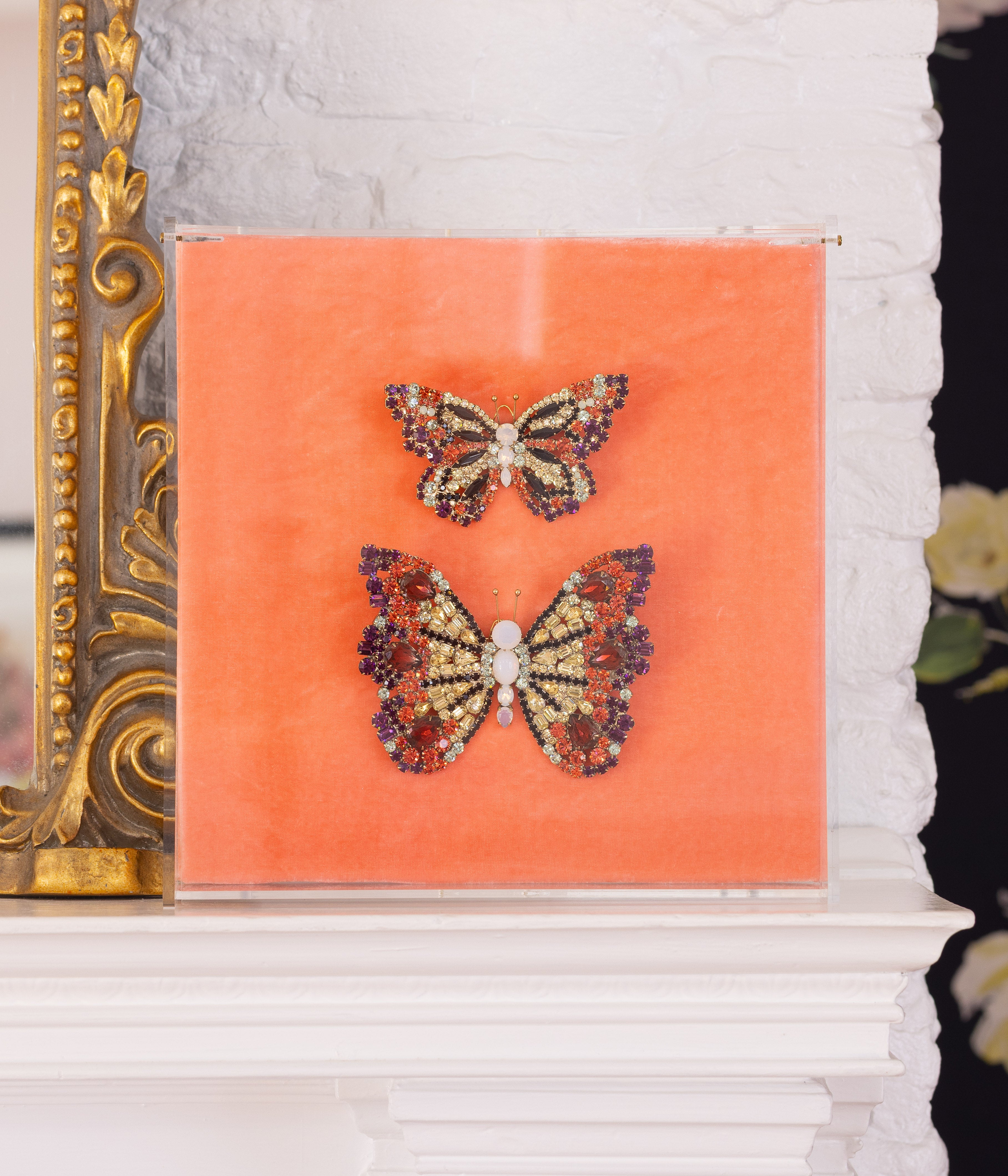 Butterfly Duo in Jonquil / Jet / White Opal