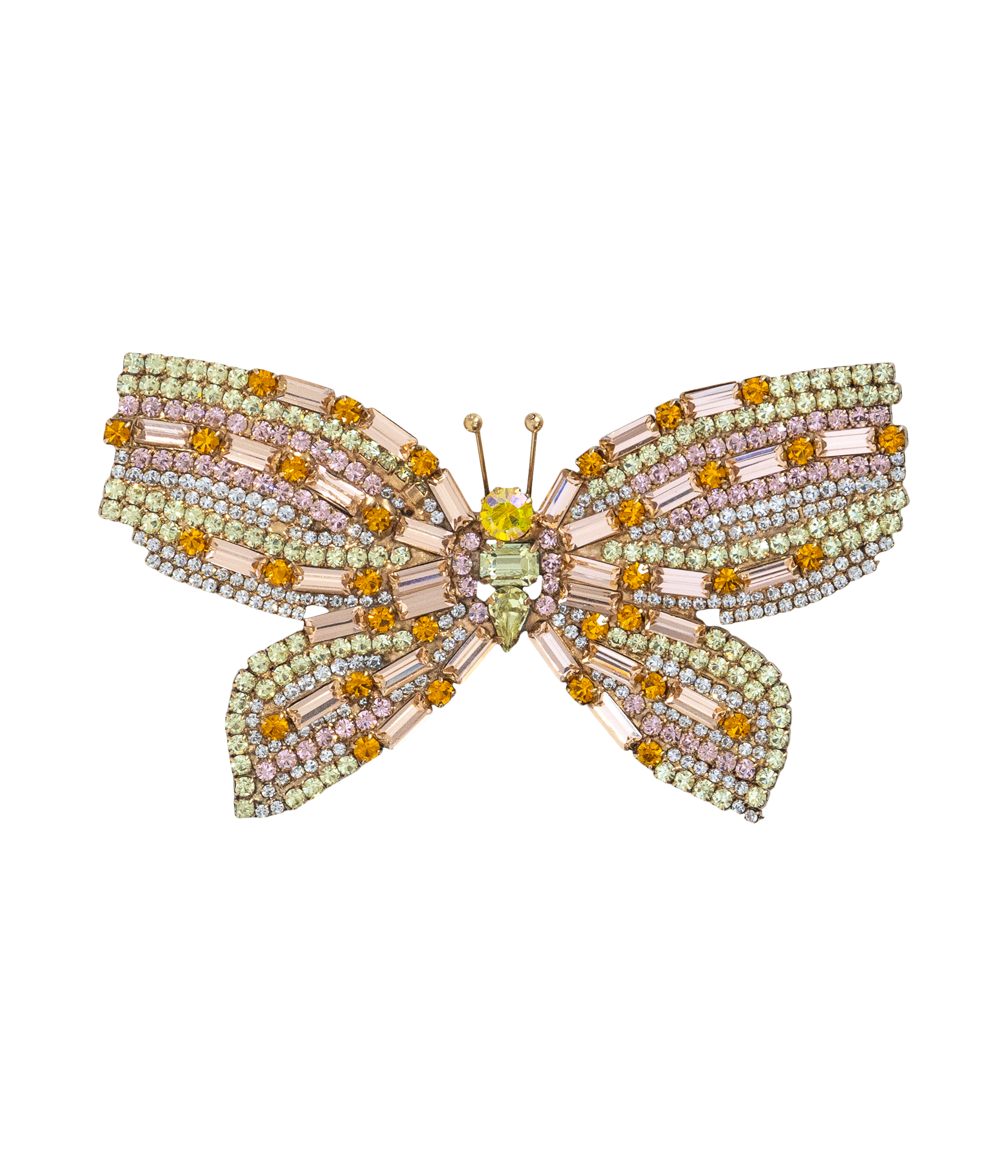 Medium Butterfly in Light Peach / Topaz / Crystal
