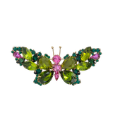 Medium Butterfly in Olivine / Rose / Emerald