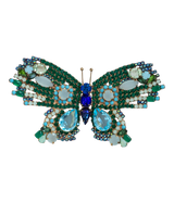 X-Large Butterfly in Emerald / Aqua / Turquoise