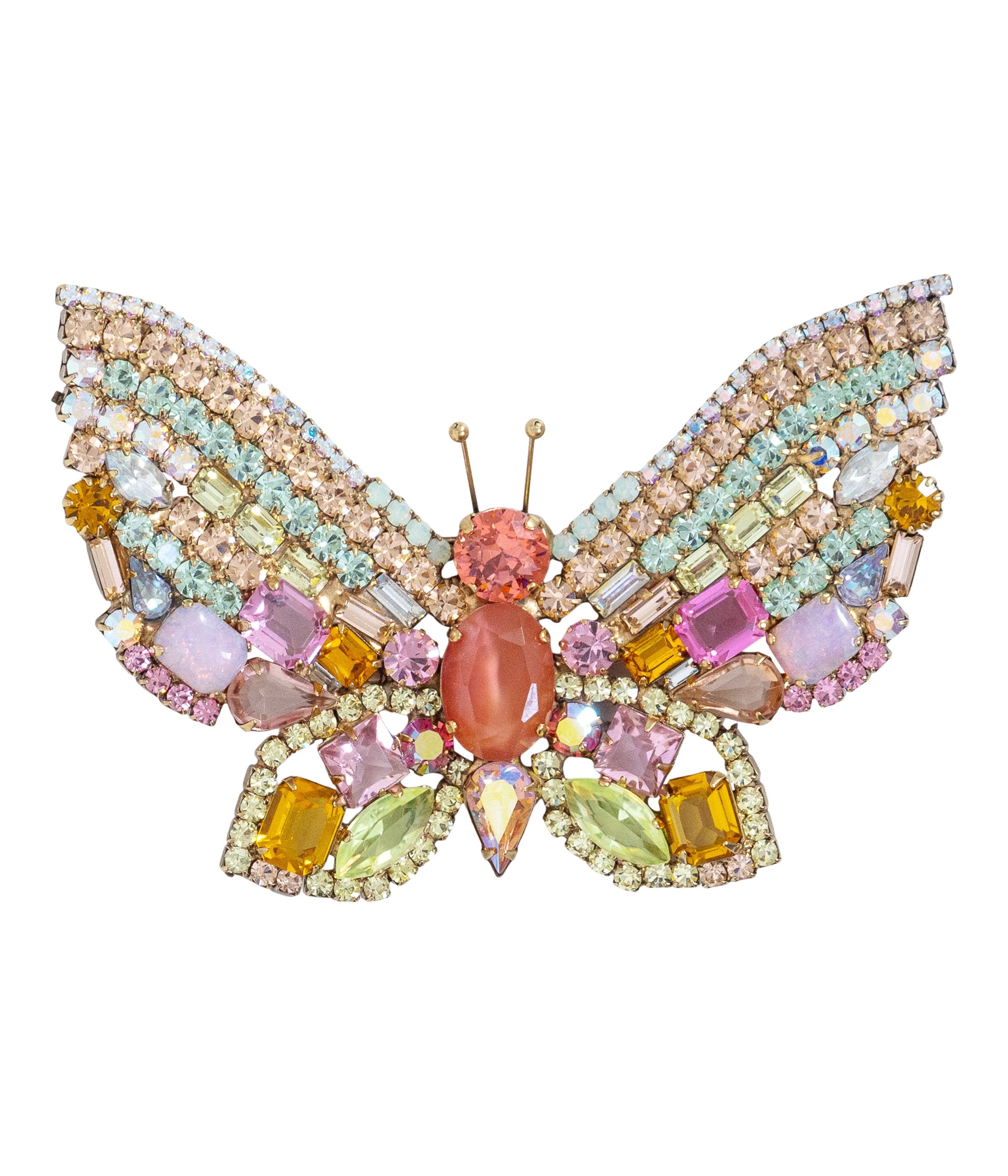 X-Large Butterfly in Apricot / Rose / Topaz