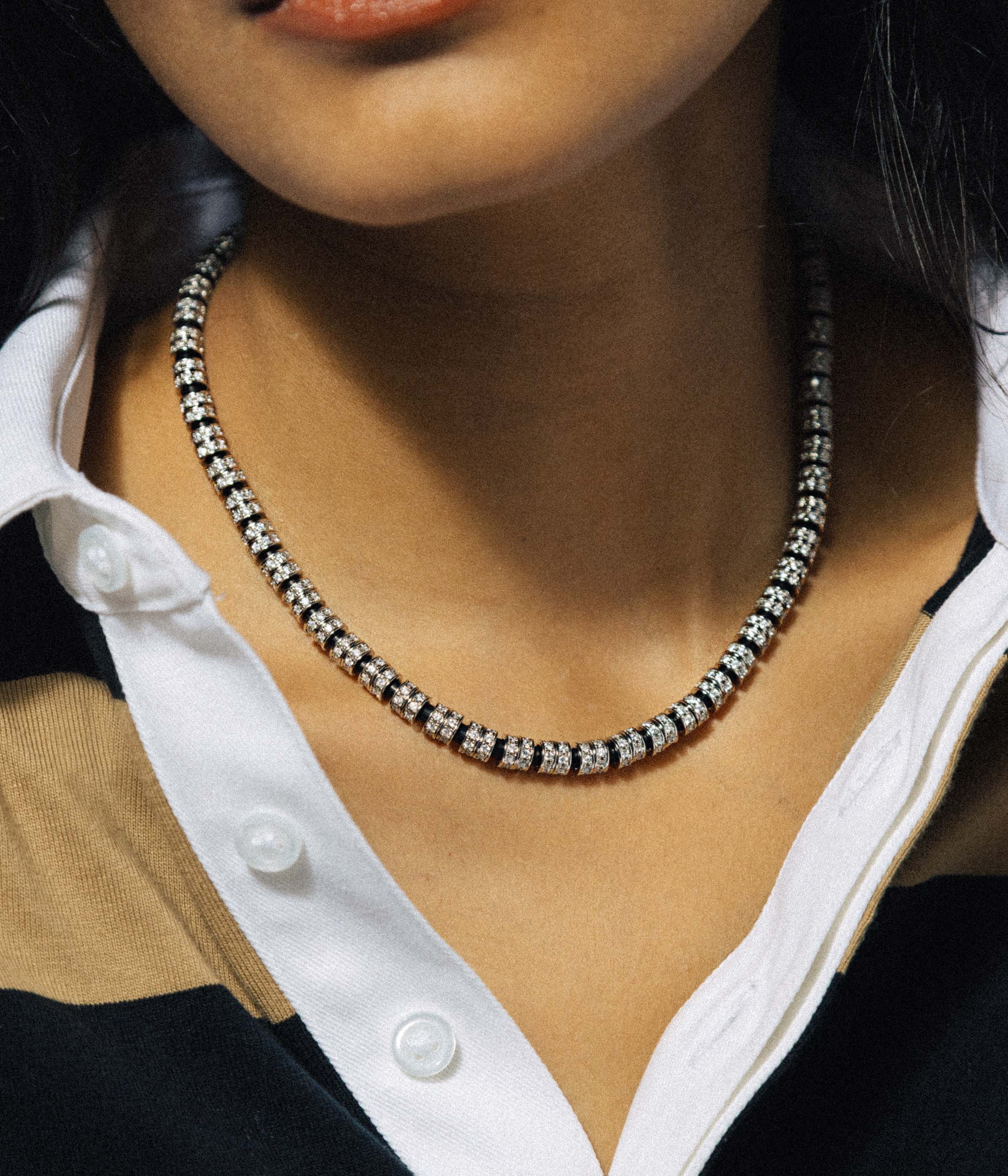 Manon Slider Necklace in Jet