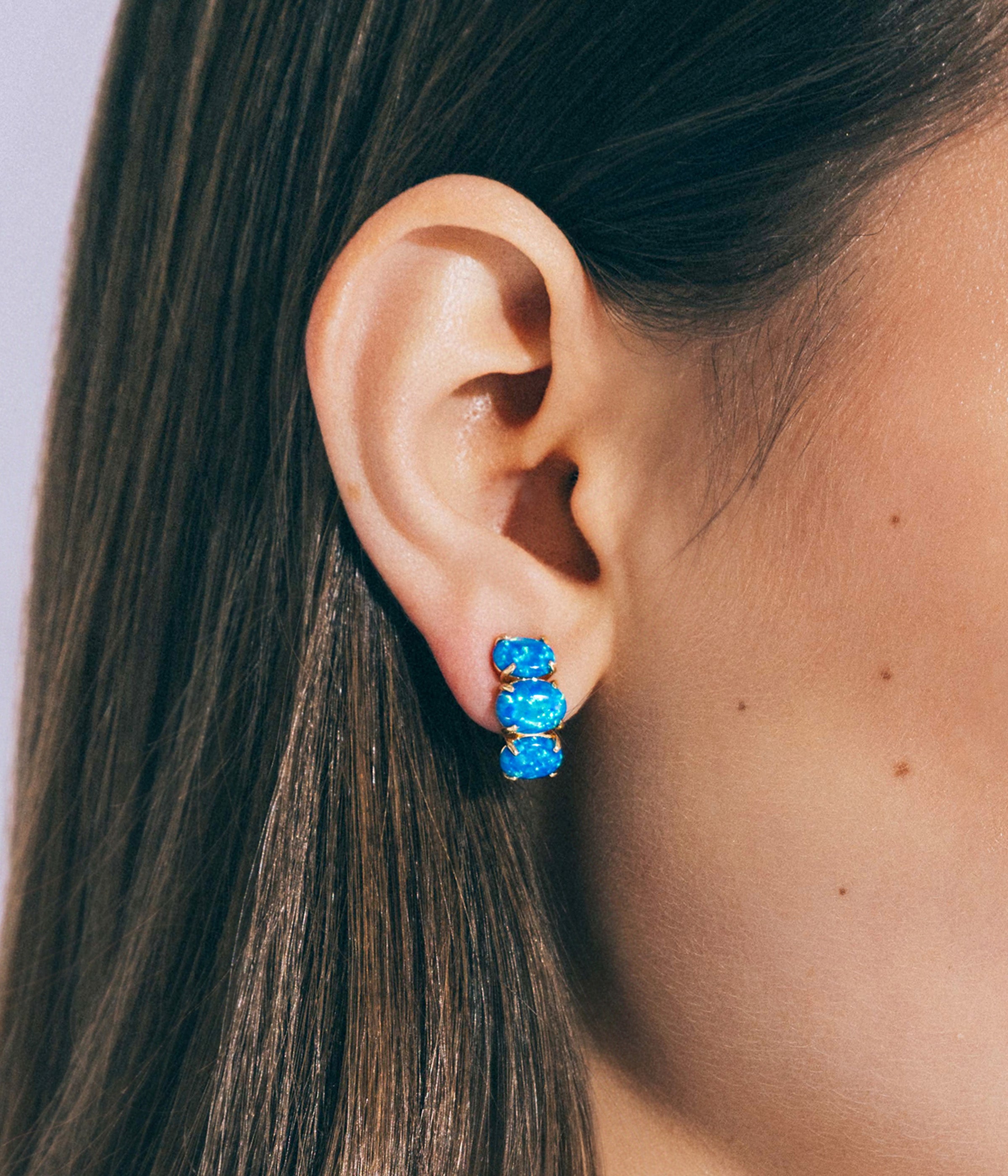 Nola Studs in Blue Opal - Loren Hope