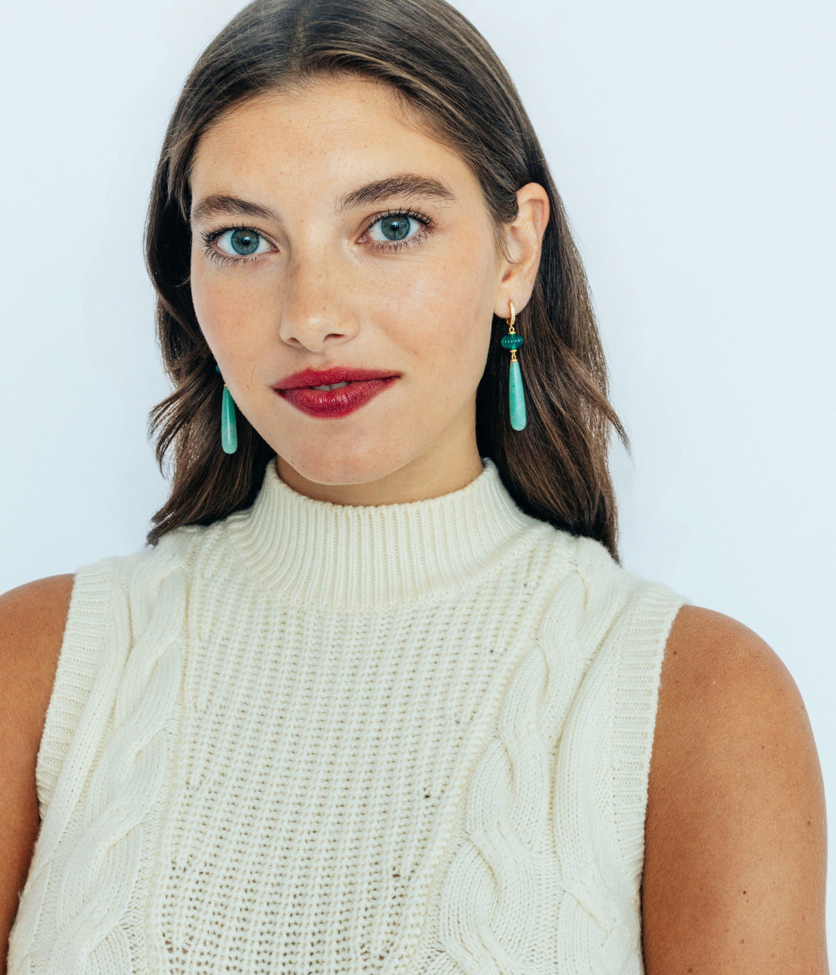 Rafferty Drop Earrings in Aventurine - Loren Hope