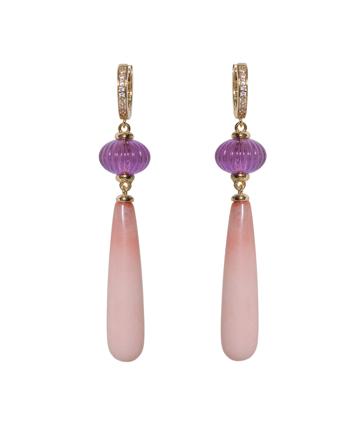 Rafferty Drop Earrings in Pink - Loren Hope