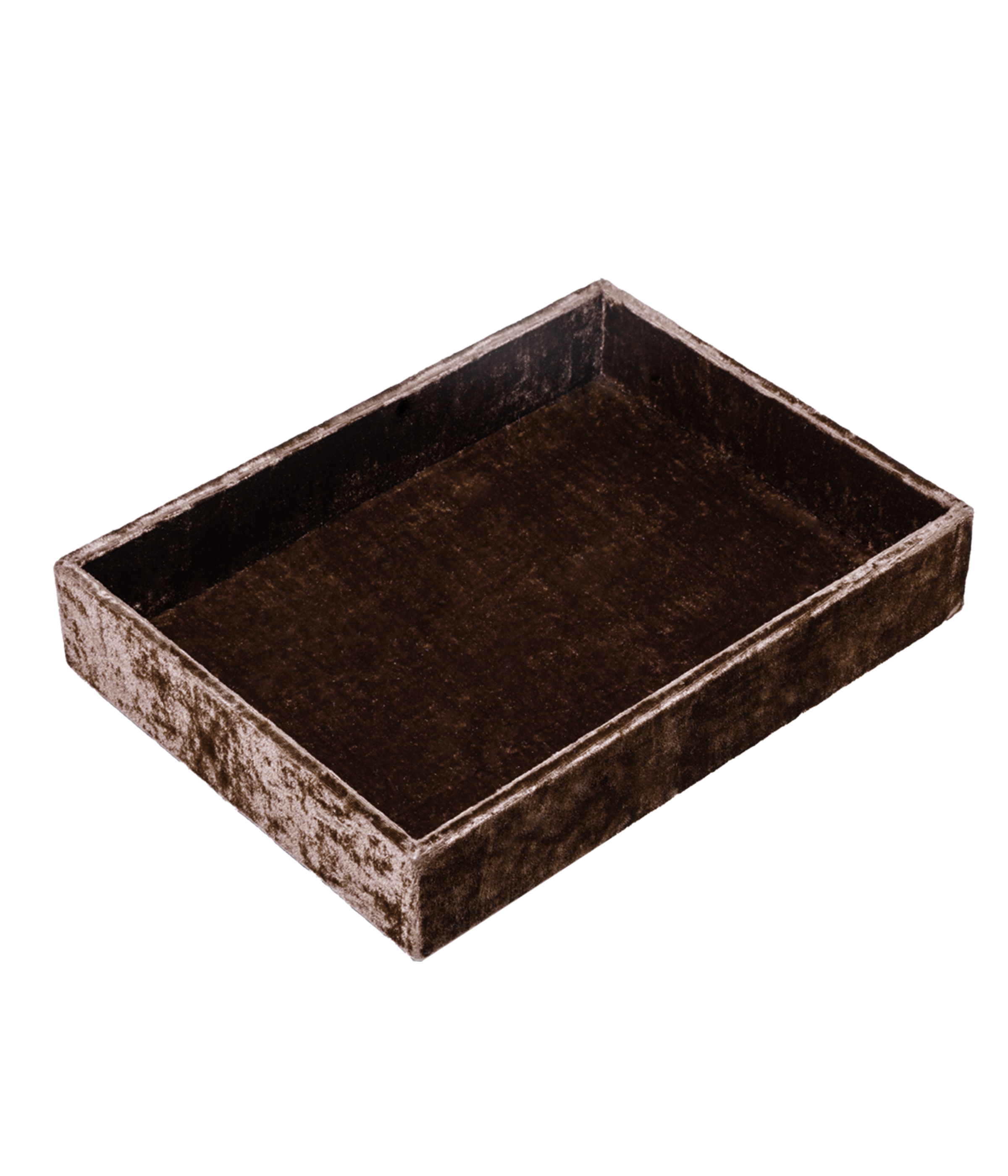 Stackable Silk Velvet Jewelry Tray in Espresso