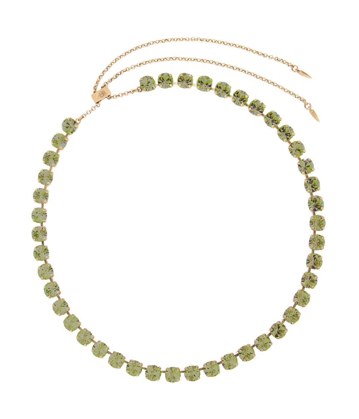 Arista Slider Necklace in Olivine - Loren Hope