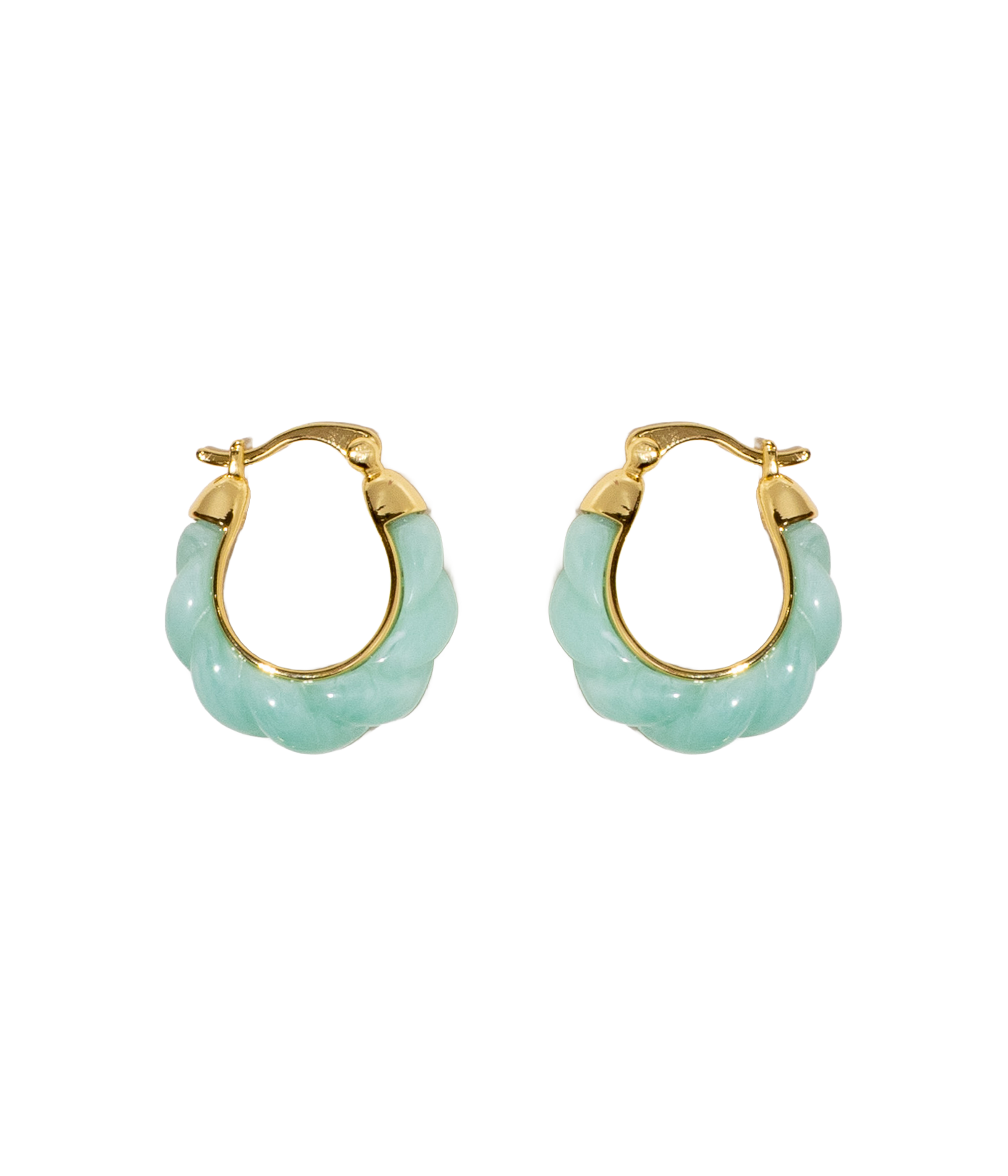 Alani Hoop Earrings in Mint - Loren Hope