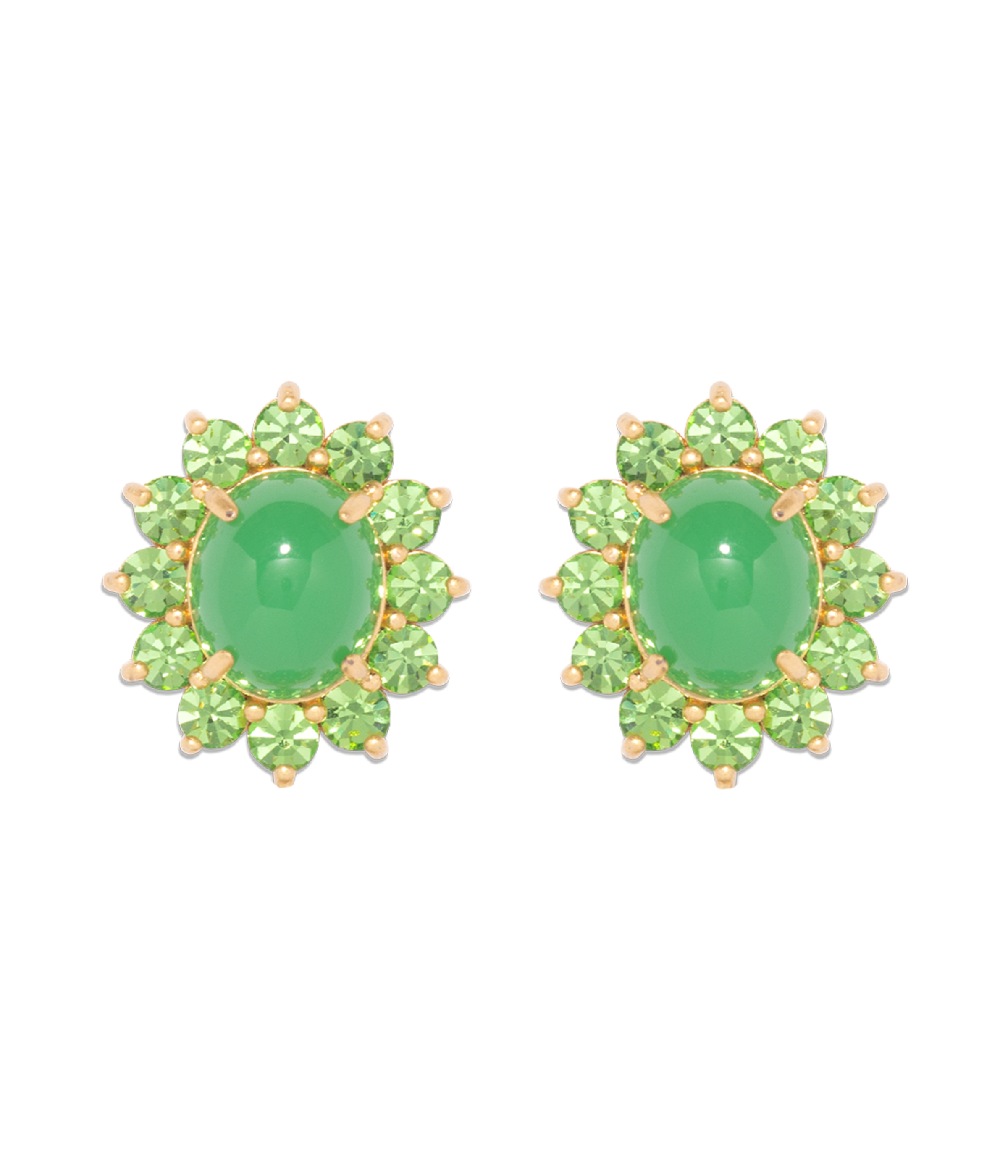 Georgie Stud Earrings in Green