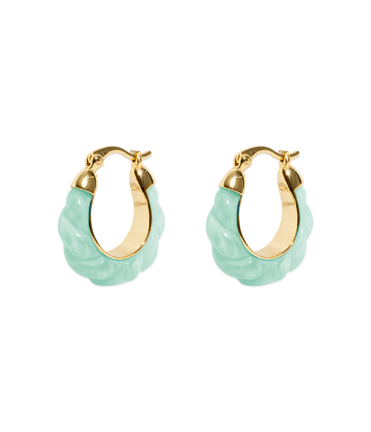 Alani Hoop Earrings in Mint