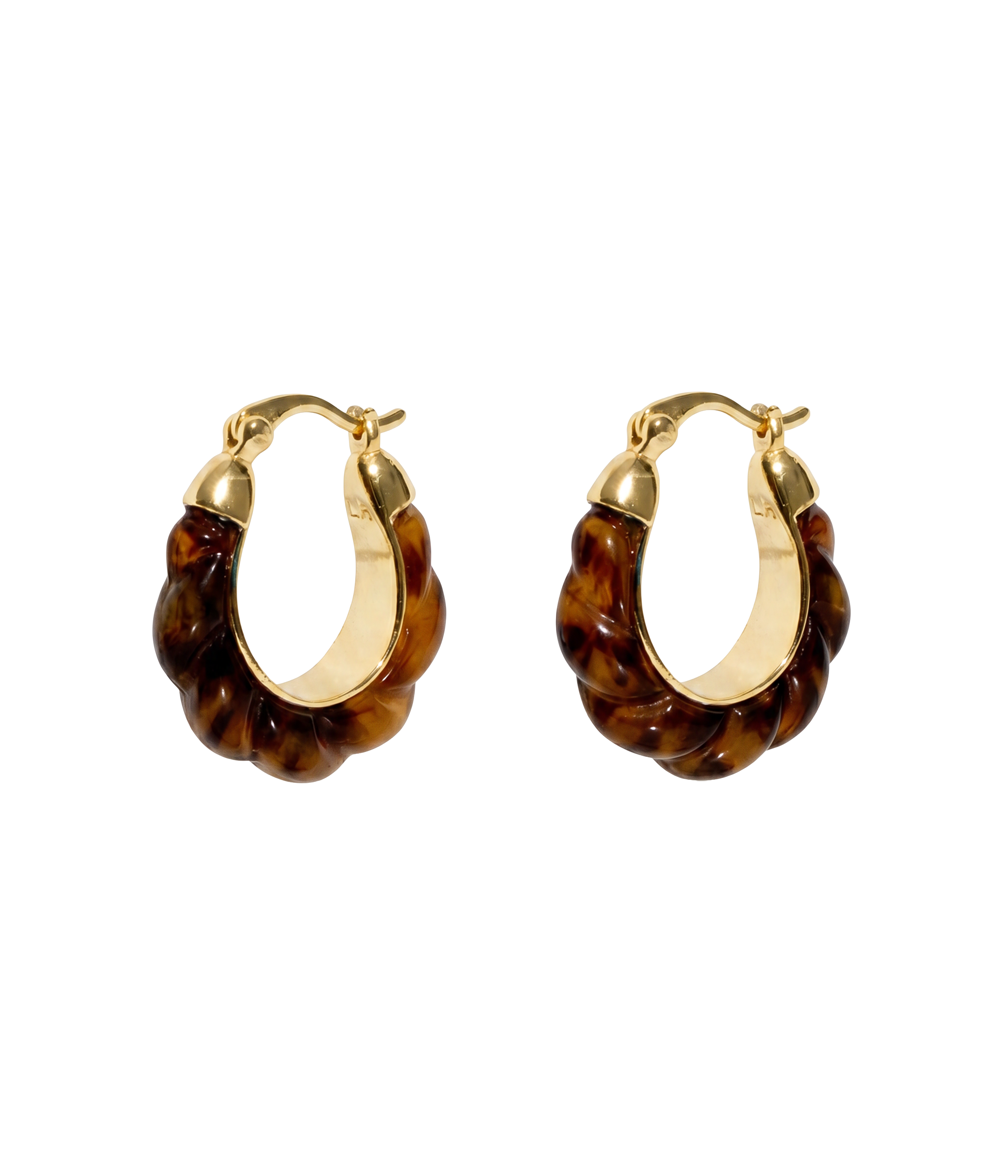 Alani Hoop Earrings in Tortoise - Loren Hope