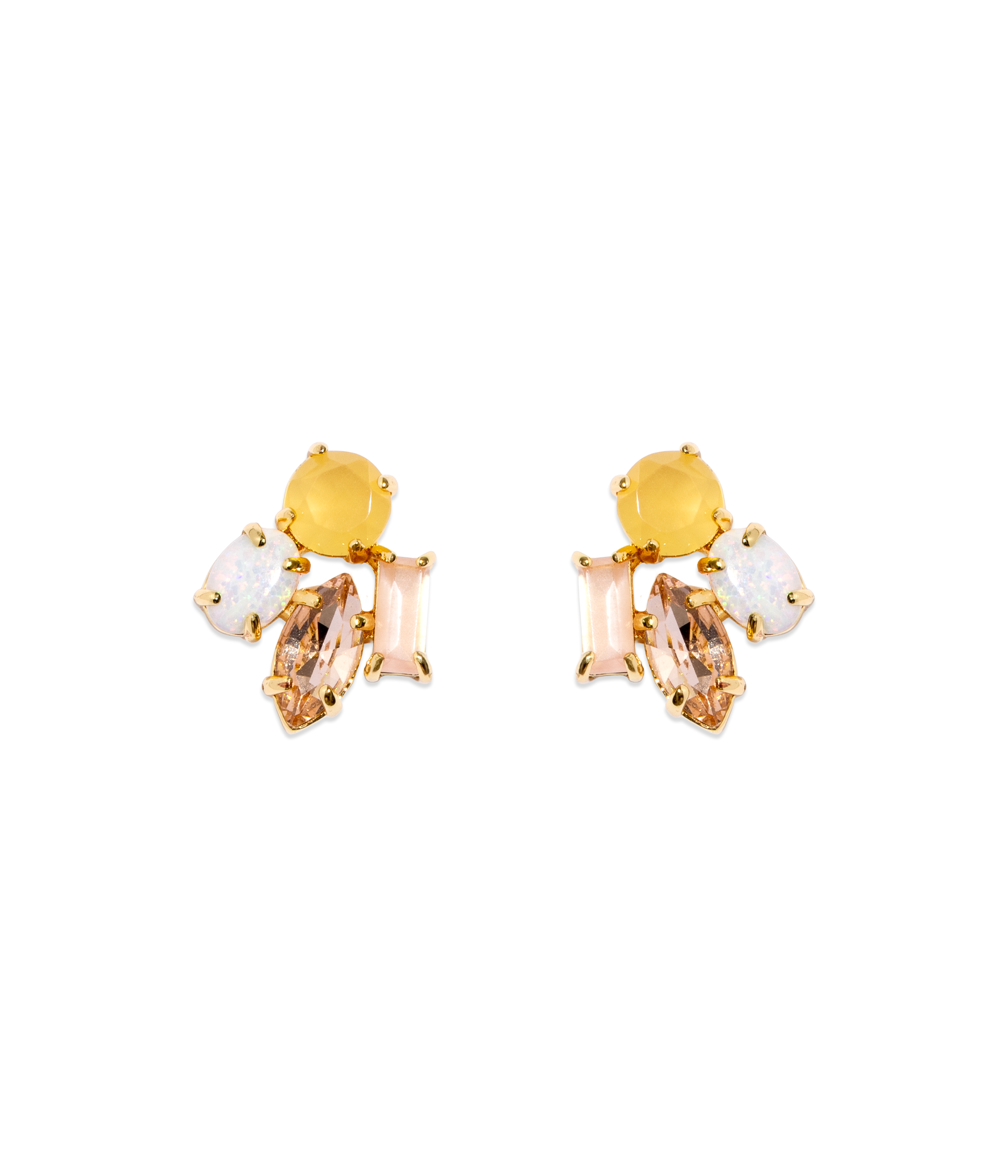 Ridley Stud Earrings in Yellow - Loren Hope