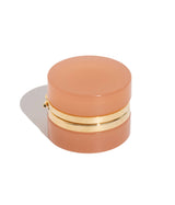 Small Round Pink Opaline Glass Box