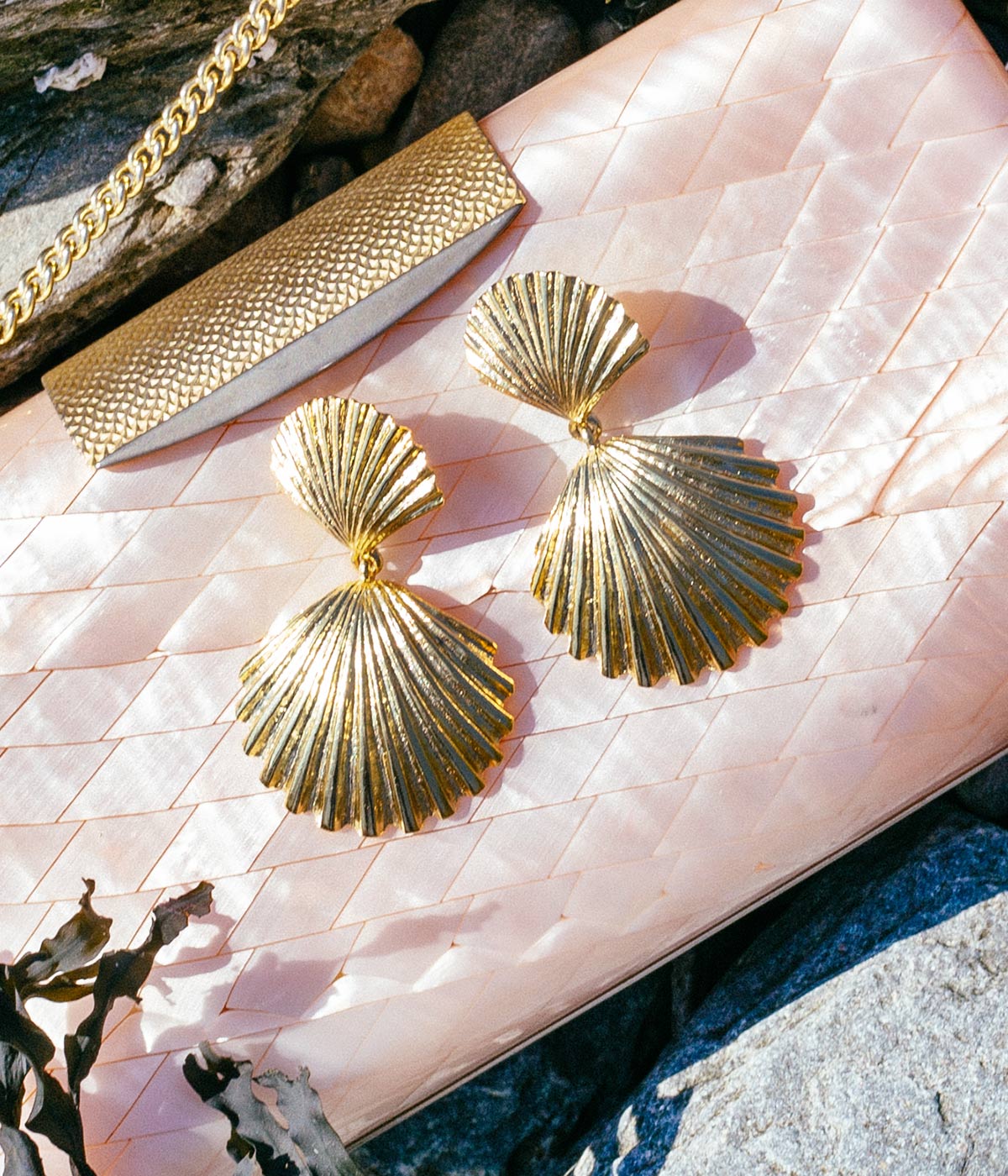 De la Mer Shell Earrings - Loren Hope