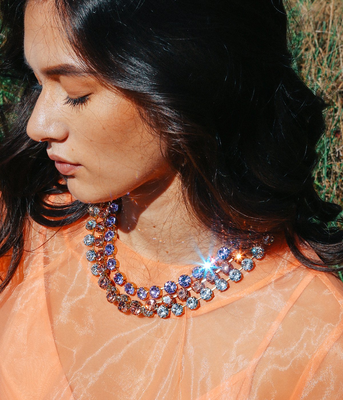 Kaylee Necklace in Apricot