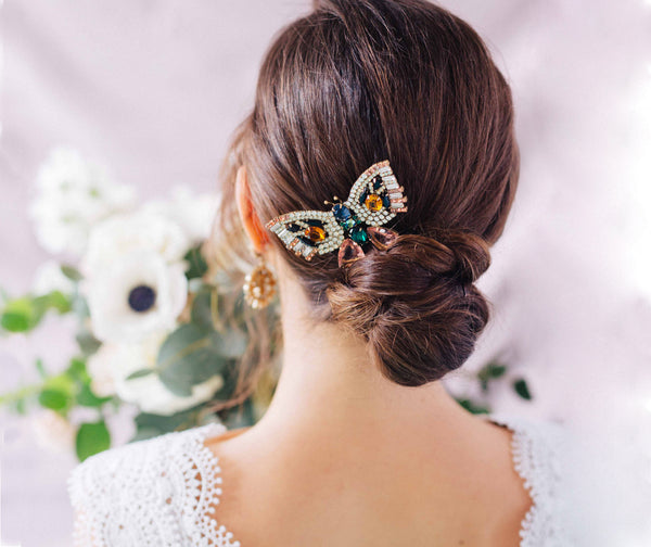 How To Wear Our Butterfly Brooch On Your Wedding Day