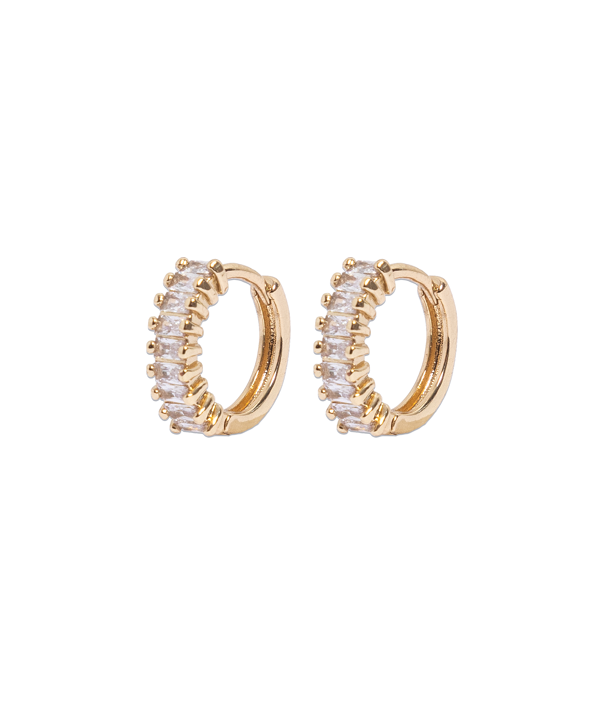 Elowen Huggie Hoops in Gold - Loren Hope